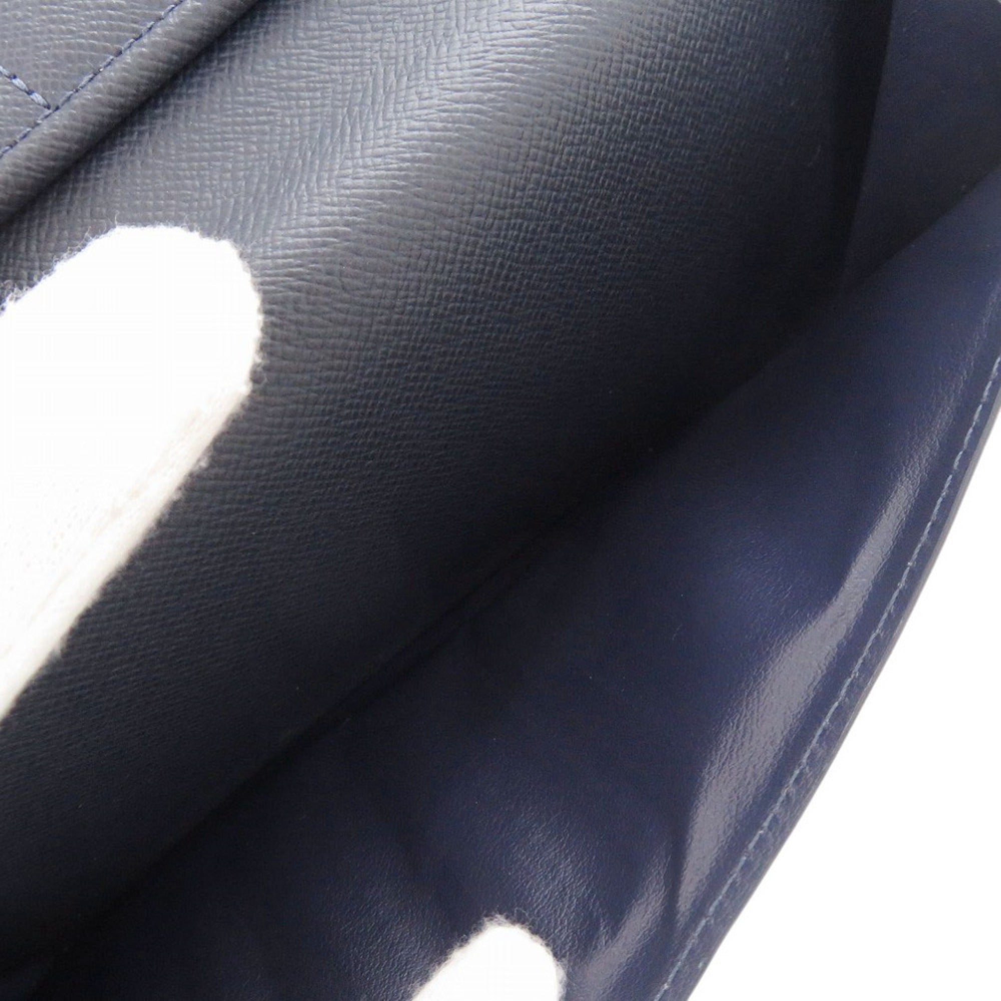 Louis Vuitton Navy Taiga Leather Long Wallet (Bi-Fold) (Pre-Owned)
