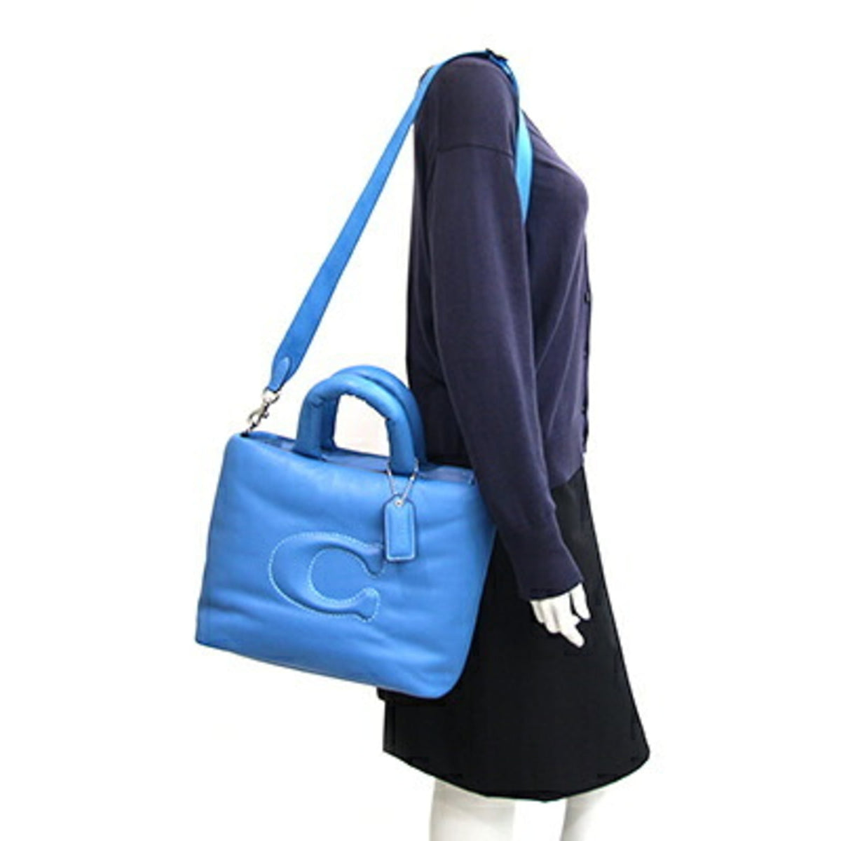 Coach Blue Leather Handbag (Pre-Owned)