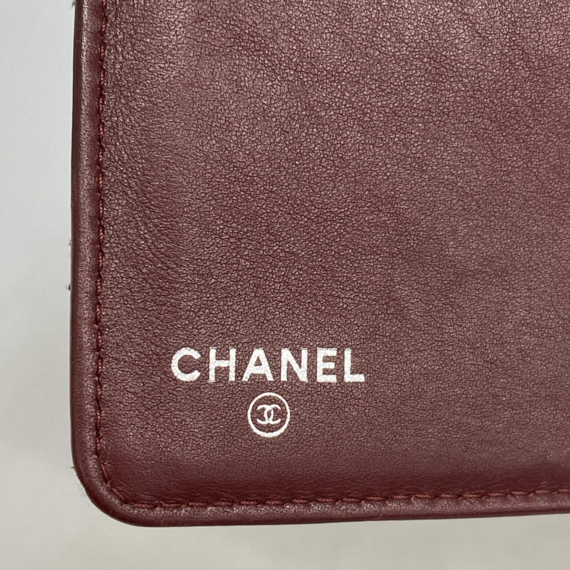 Chanel Black Grained Calfskin Long Wallet (Bi-Fold) (Pre-Owned)