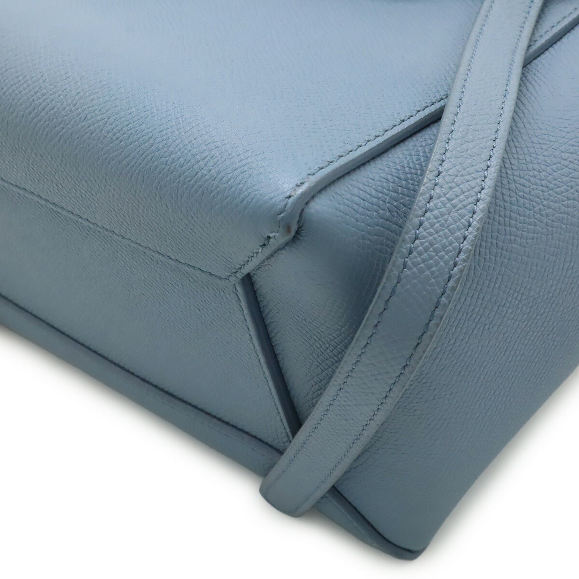 Celine Light Blue Leather Handbag Shoulder Bag (Pre-Owned)