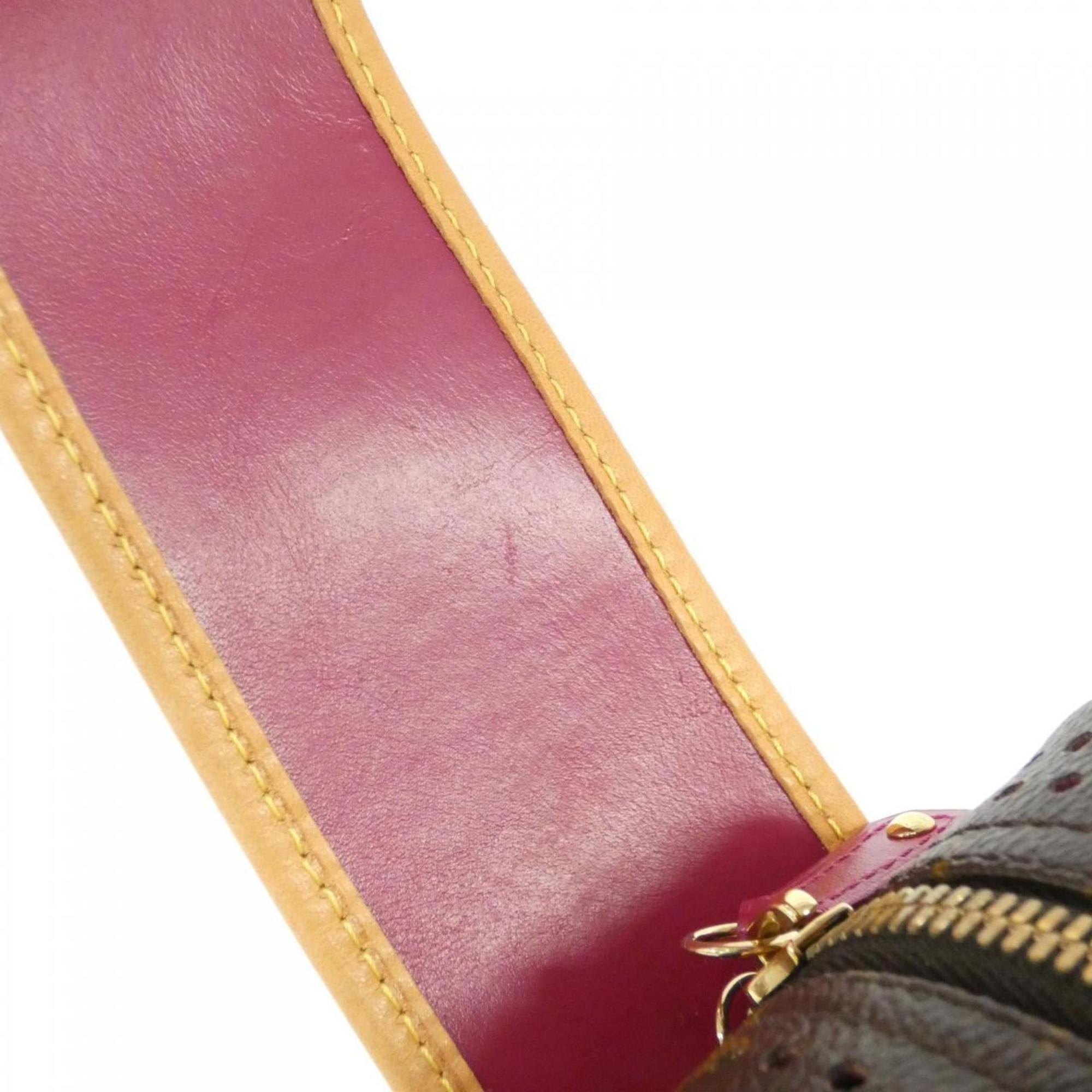 Louis Vuitton Monogram Perfo Fuchsia Marron Coated Canvas Shoulder Bag (Pre-Owned)
