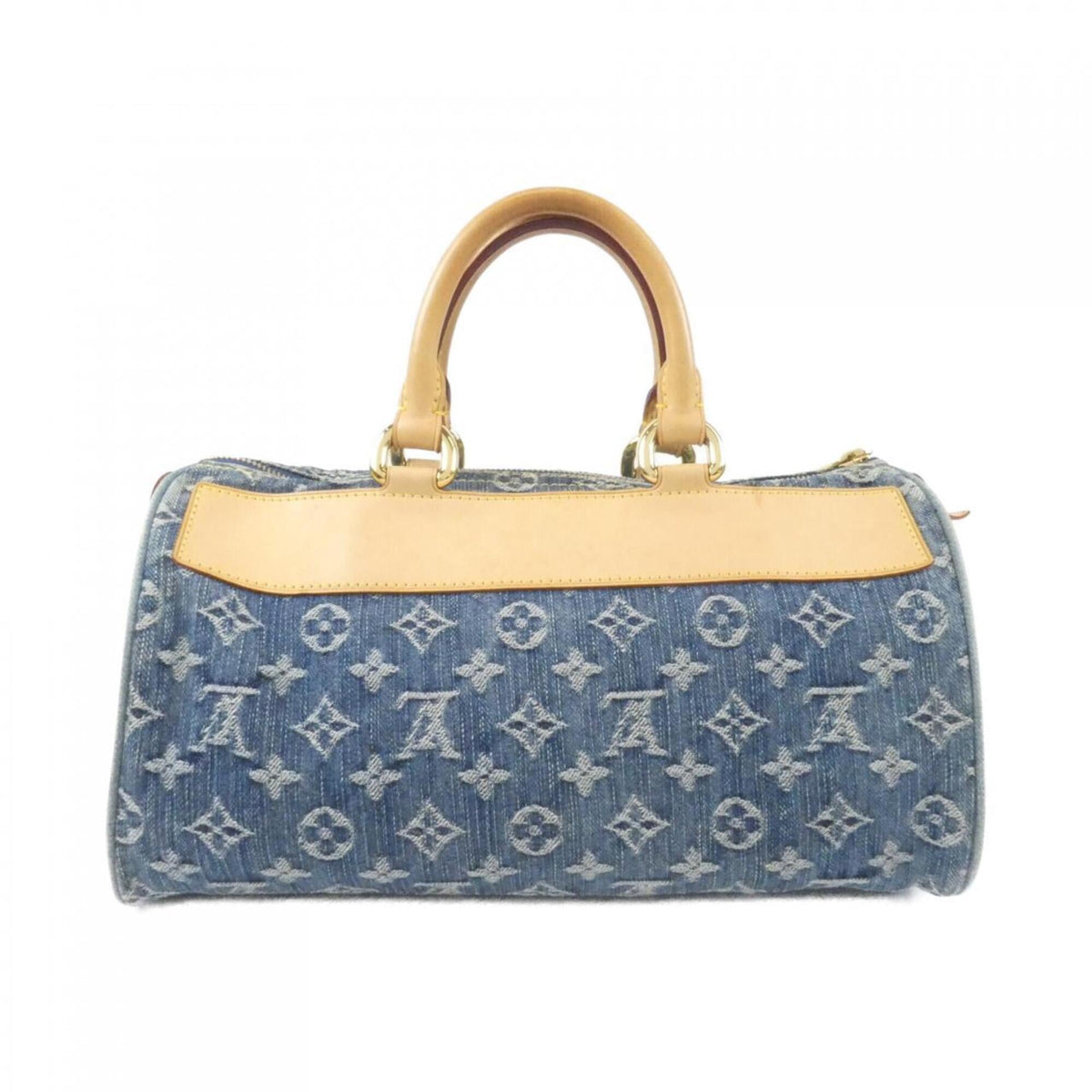 Louis Vuitton Blue Denim Canvas Boston Bag (Pre-Owned)