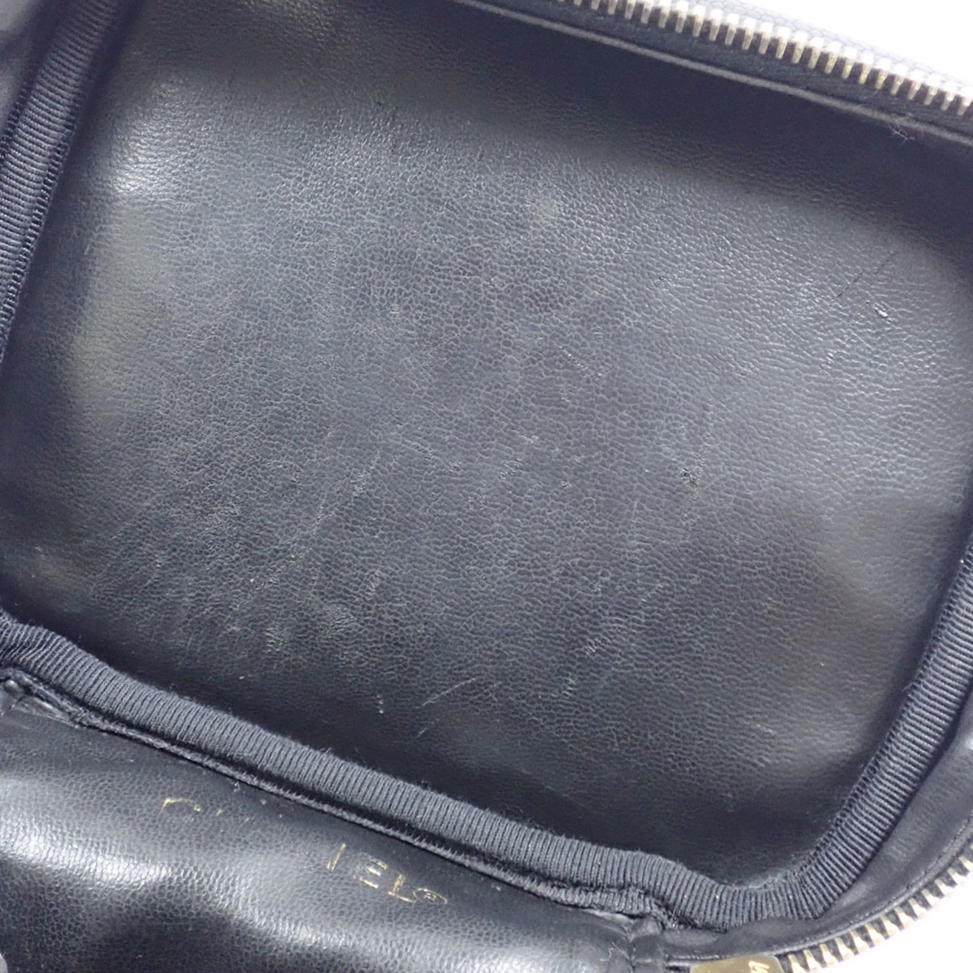 Chanel Black Grained Calfskin Pouch Vanity Bag (Pre-Owned)