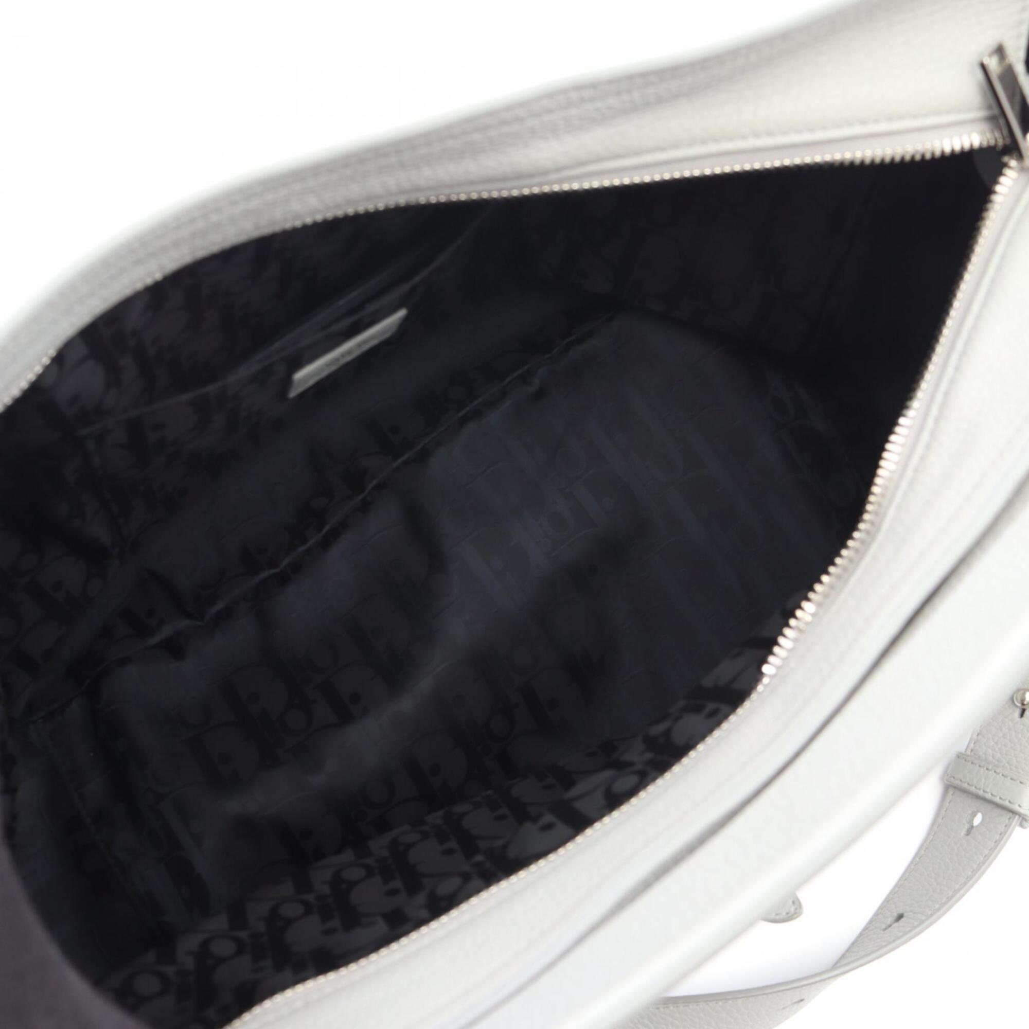 Christian Dior Blue Leather Handbag Saddle Bag (Pre-Owned)