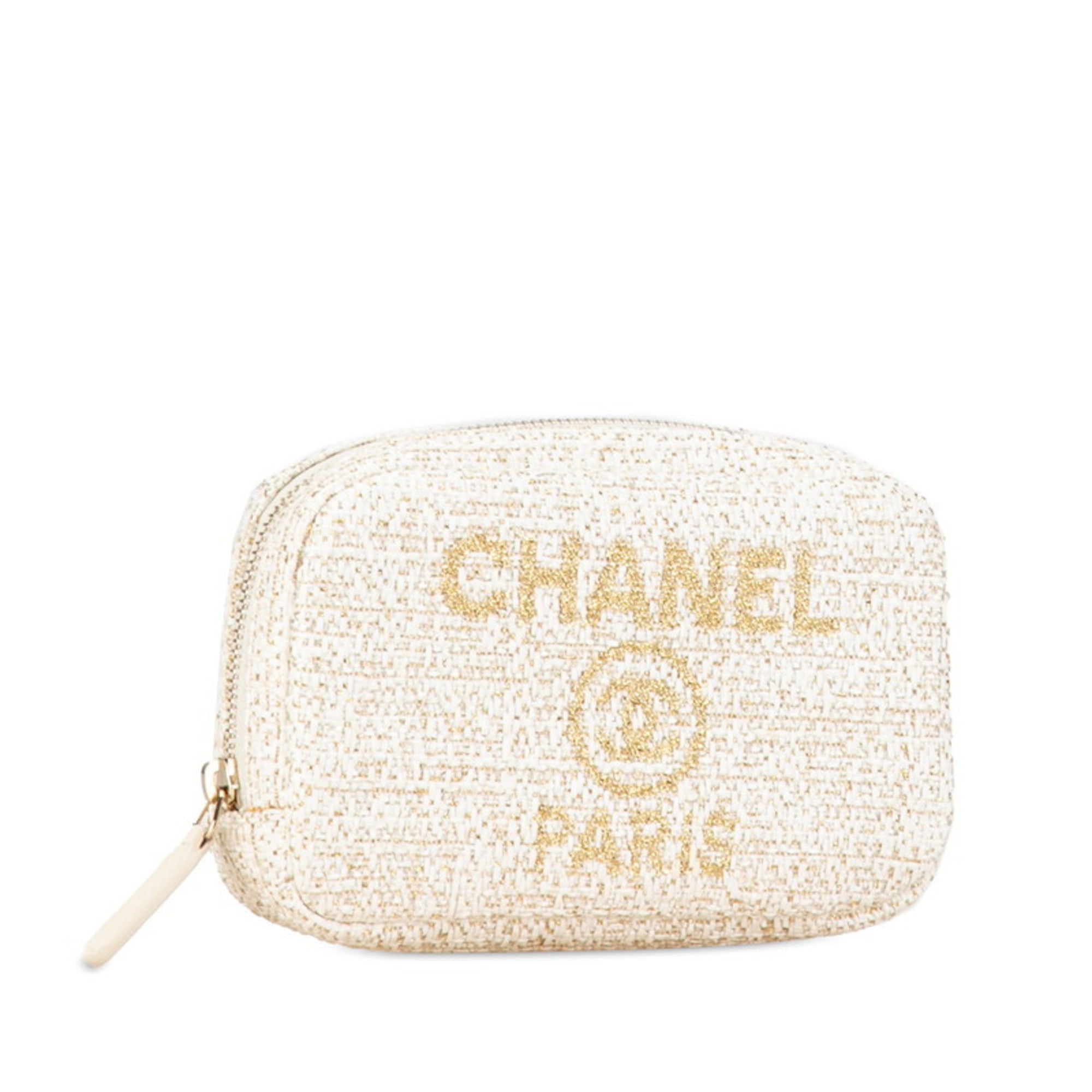 Chanel White Tweed Pouch (Pre-Owned)