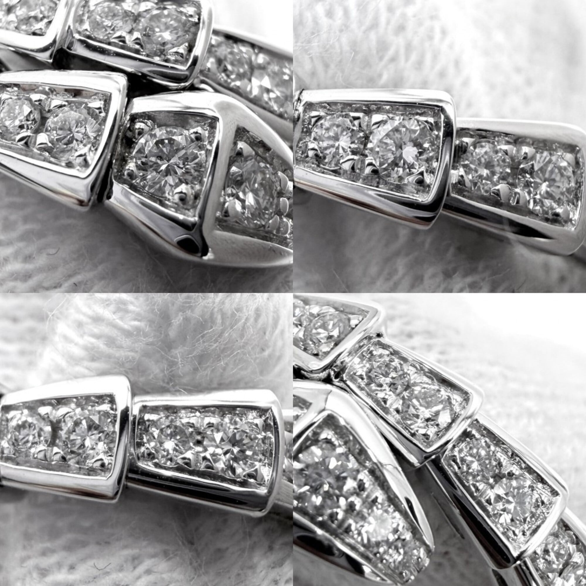 Bvlgari Silver White Gold (18K) Band Ring (Pre-Owned)