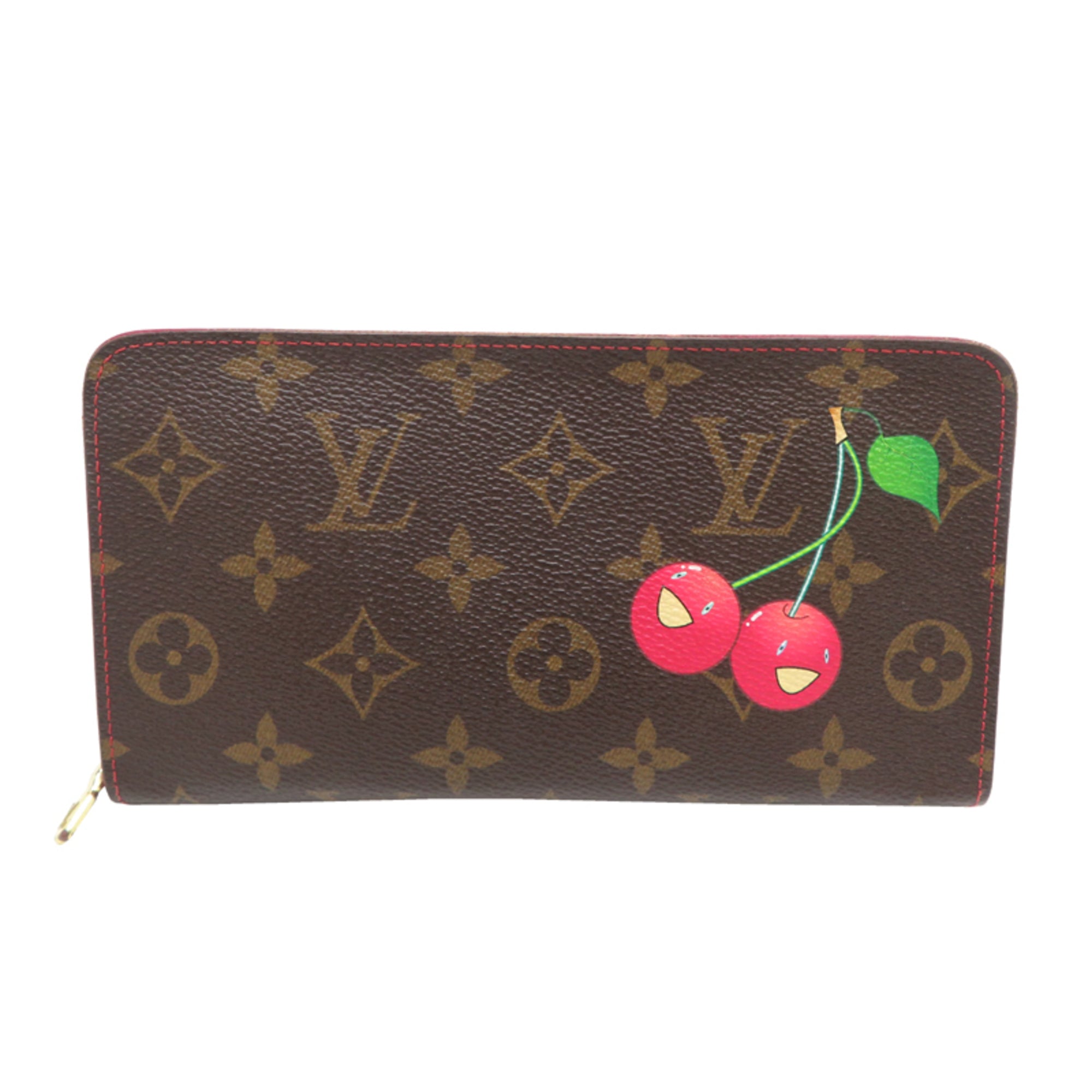 Louis Vuitton Brown Monogram Cherry Blossom Long Wallet (Bi-Fold) (Pre-Owned)