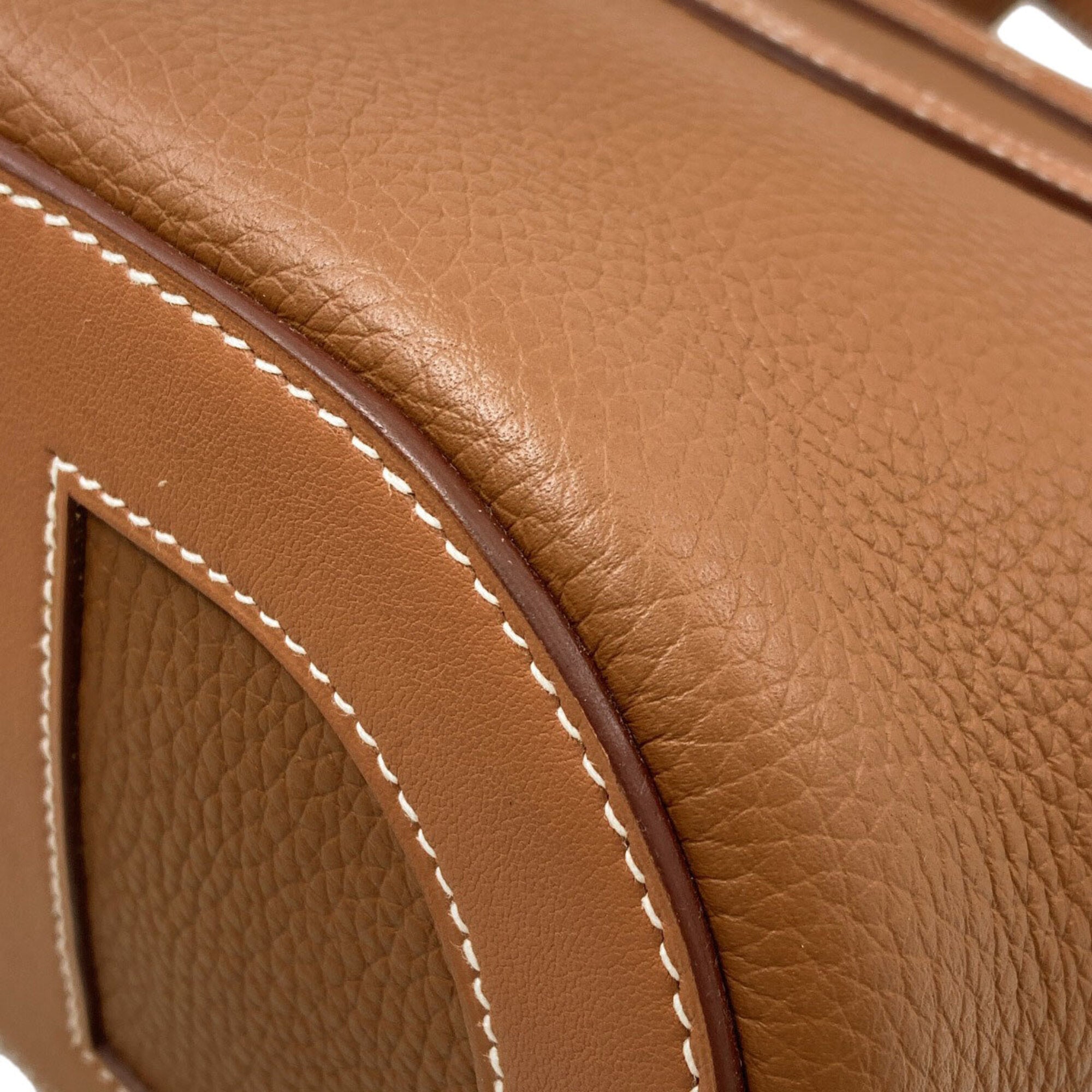 Hermes Gold Taurillon Clemence Leather Handbag (Pre-Owned)