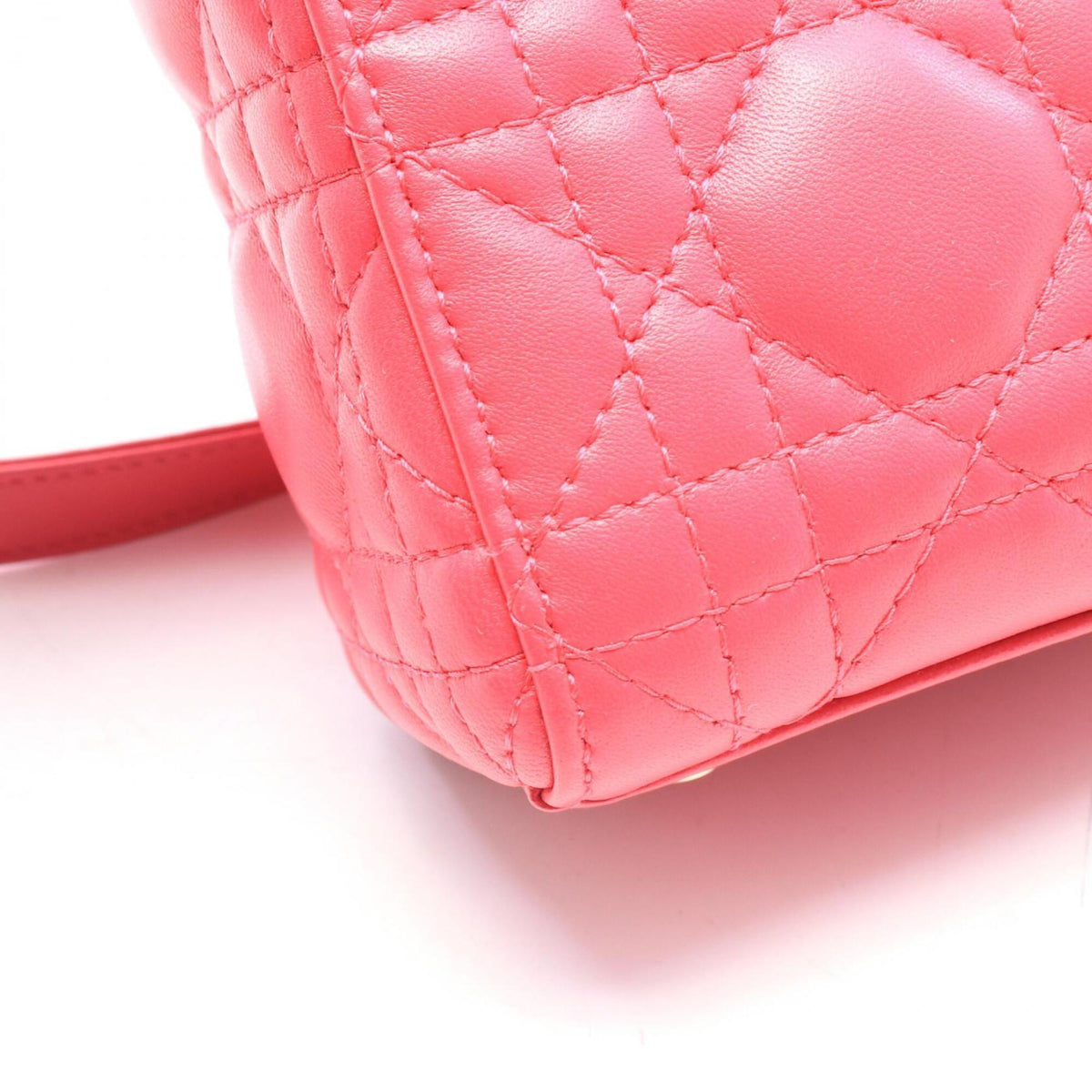 Christian Dior Lady Dior Pink Leather Handbag (Pre-Owned)