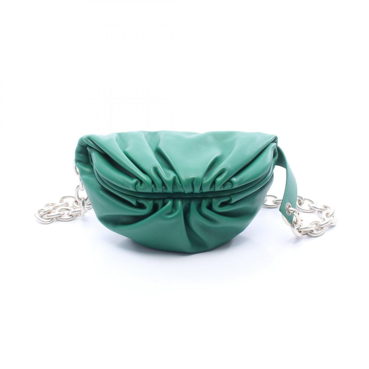 Bottega Veneta Green Leather Fanny Pack Handbag Pouch (Pre-Owned)
