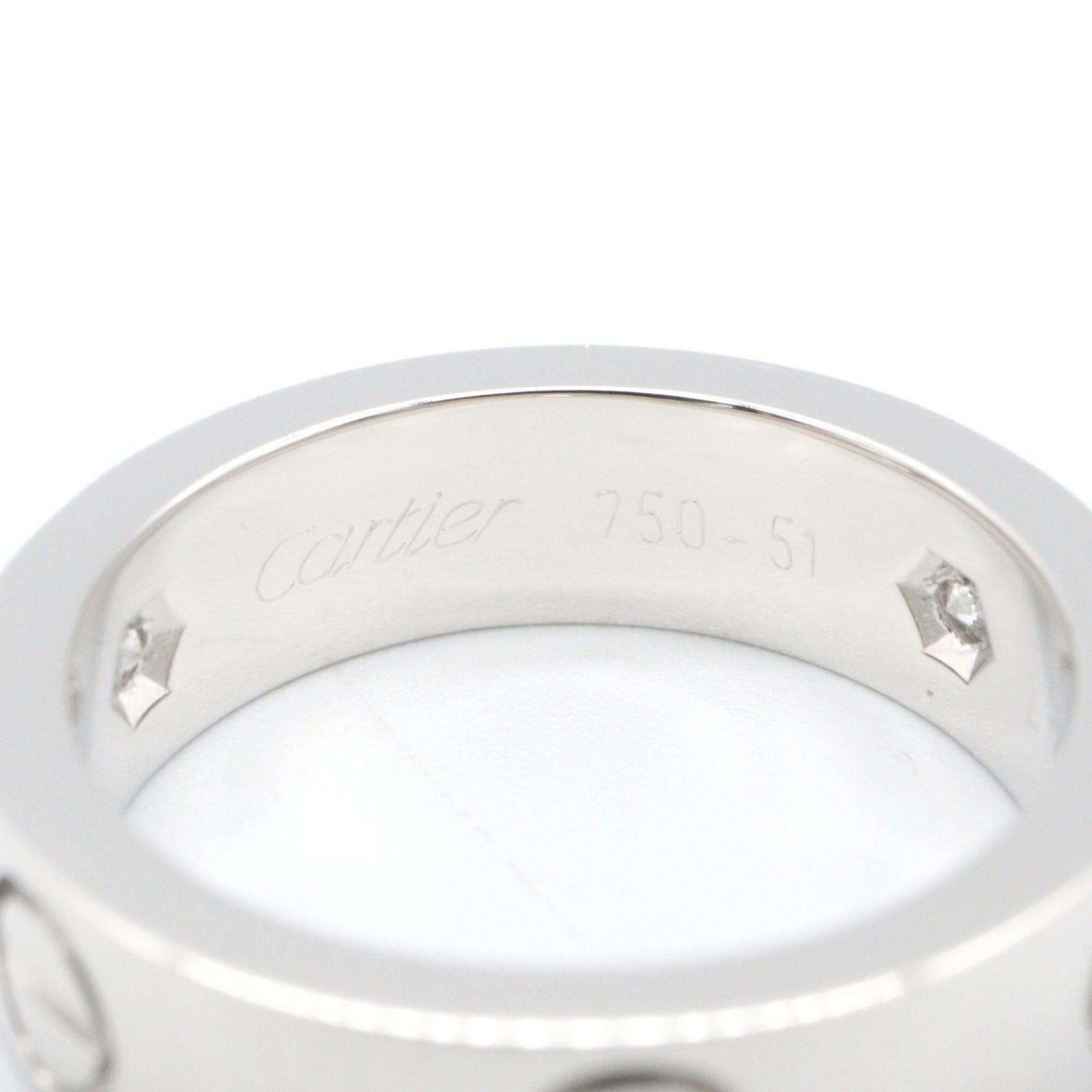 Cartier Silver Clear White Gold (18K) Band Ring (Pre-Owned)