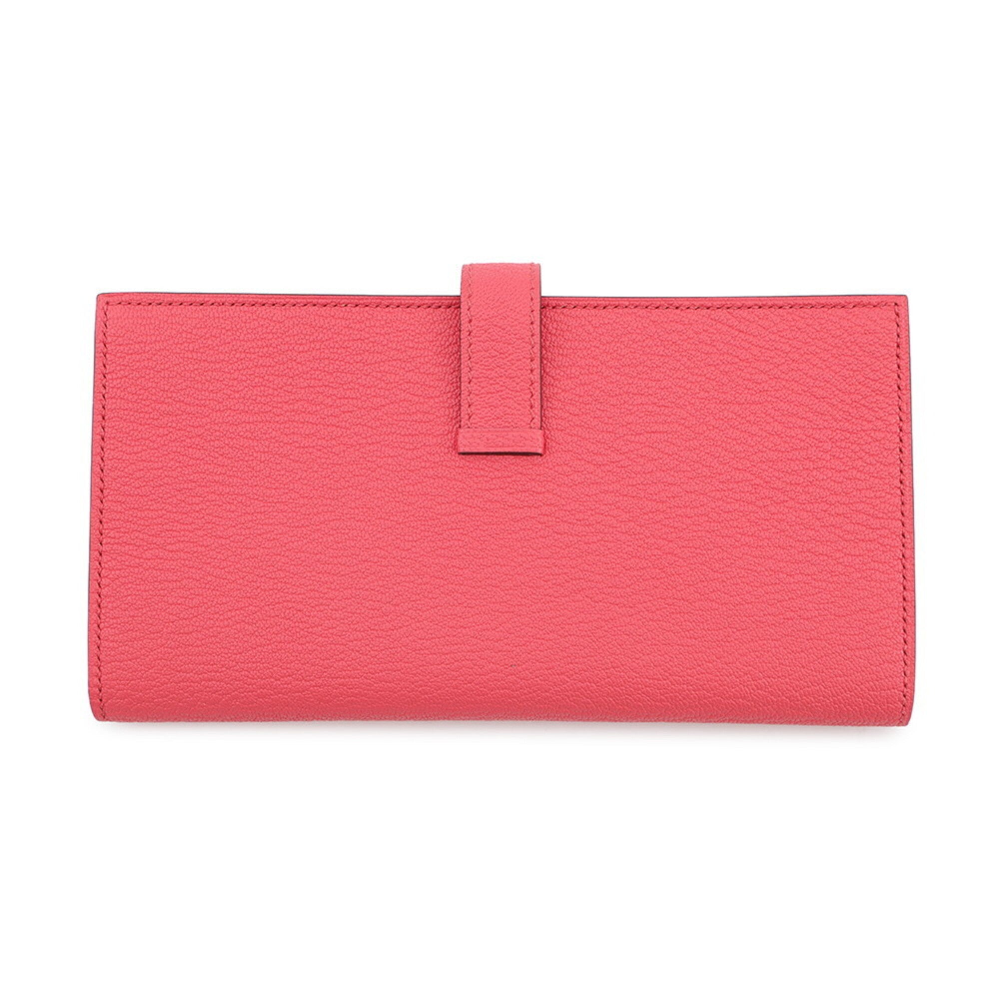 Hermes Rose Azalee Chevre Myzore Leather Long Wallet (Bi-Fold) (Pre-Owned)