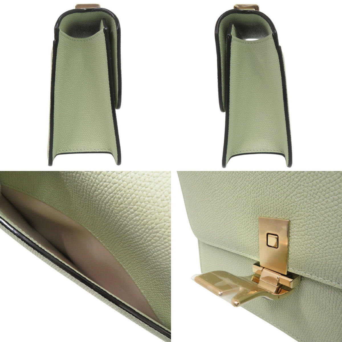 Valextra Green Leather Shoulder Bag (Pre-Owned)