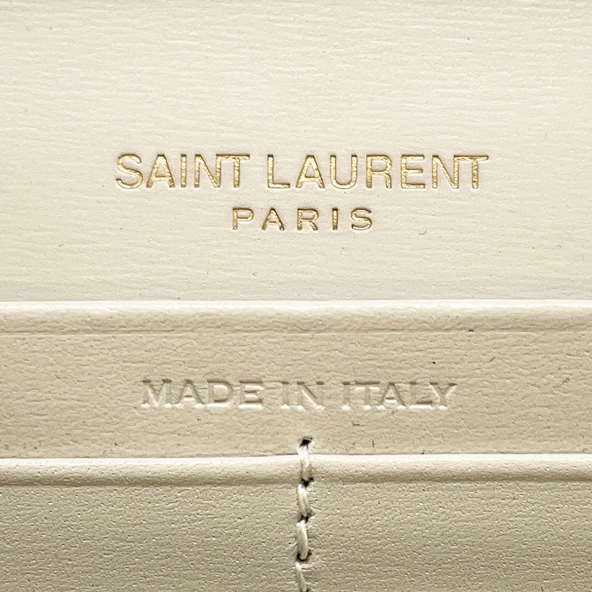 Saint Laurent White Chain/Shoulder Wallet (Pre-Owned)