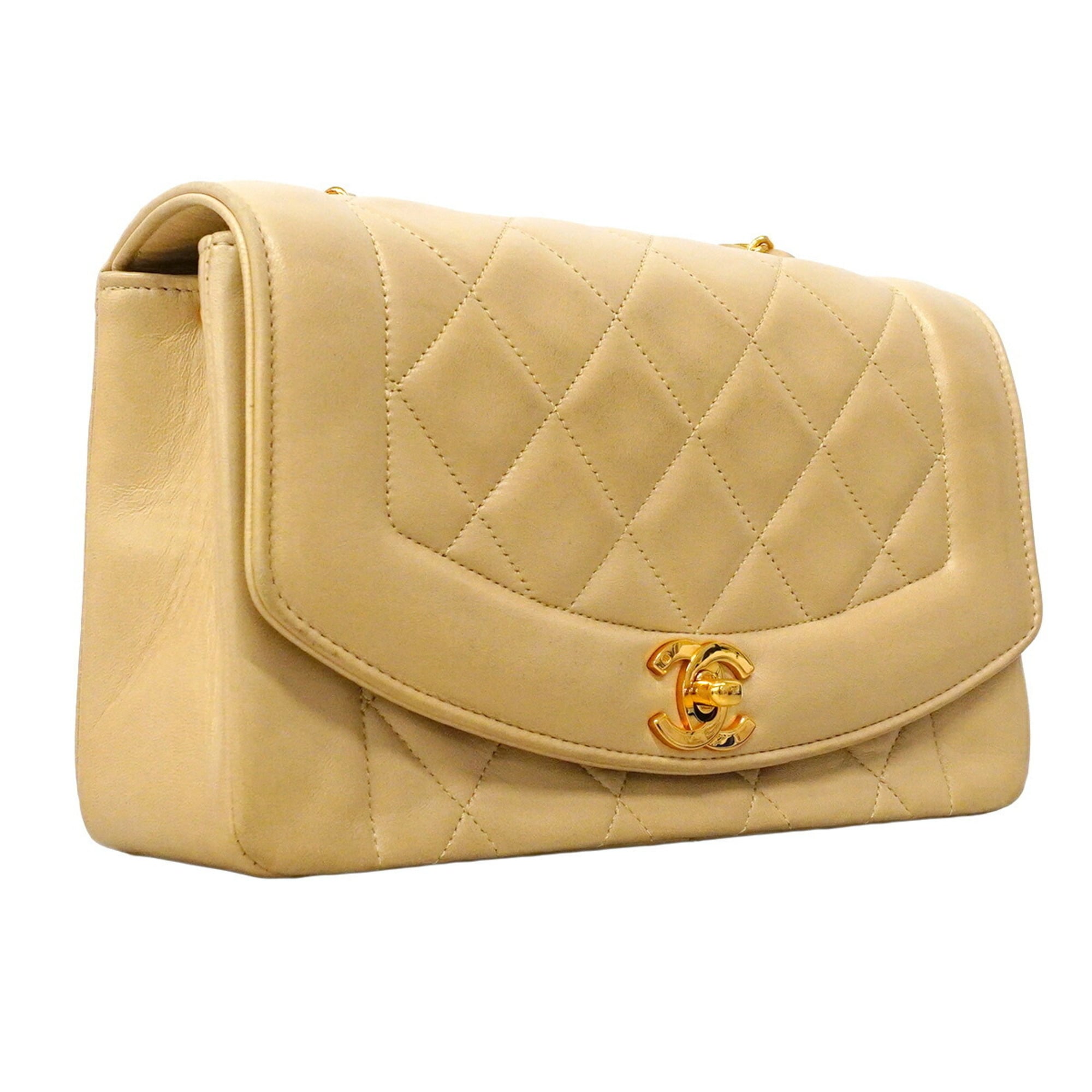 Chanel Beige Leather Shoulder Bag (Pre-Owned)