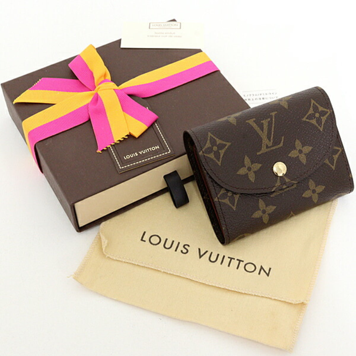 Louis Vuitton Brown Monogram Canvas Wallet (Tri-Fold) (Pre-Owned)