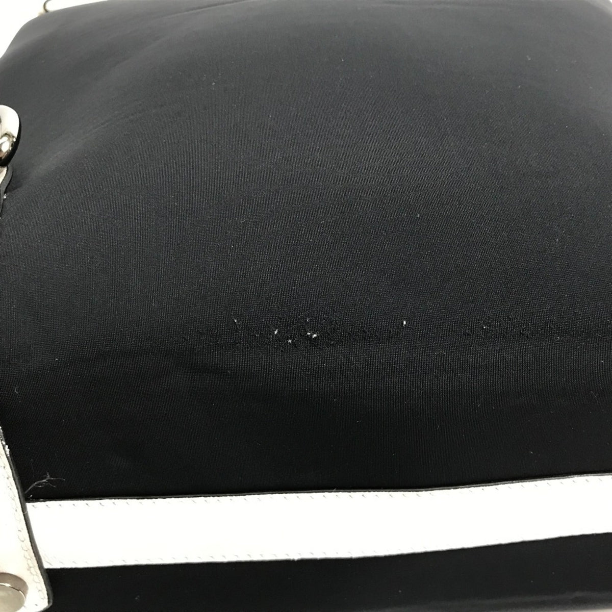 Jimmy Choo Black White Leather Jersey Backpack (Pre-Owned)