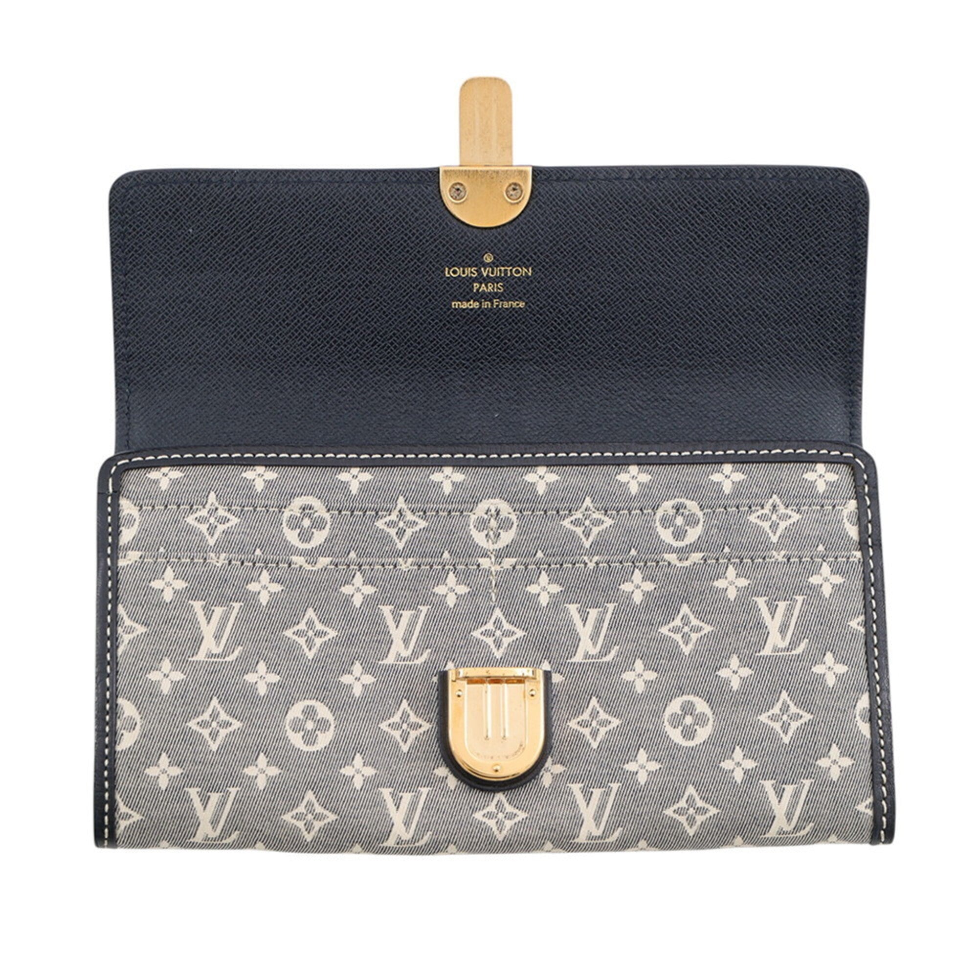 Louis Vuitton Monogram Idylle Gray Navy Monogram Idylle Long Wallet (Bi-Fold) (Pre-Owned)