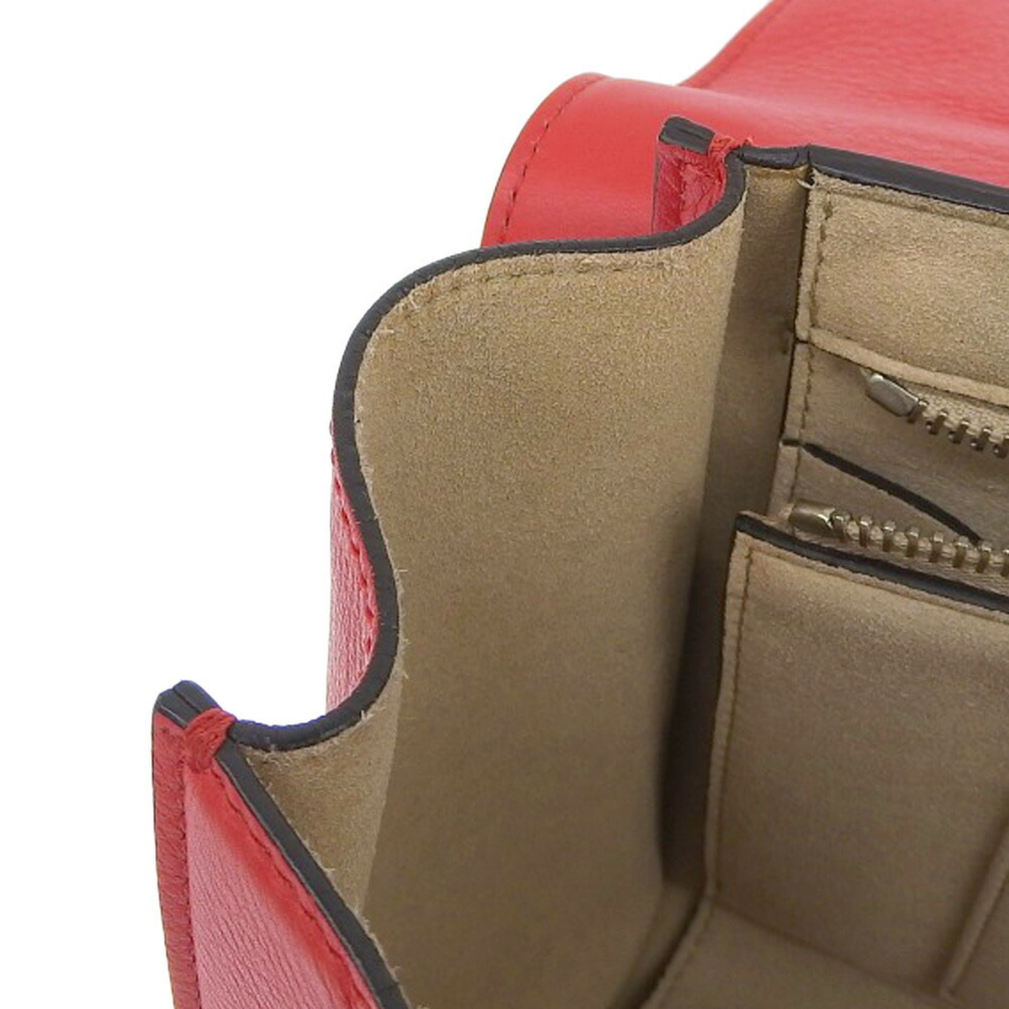 Givenchy Red Color Leather Handbag Shoulder Bag (Pre-Owned)