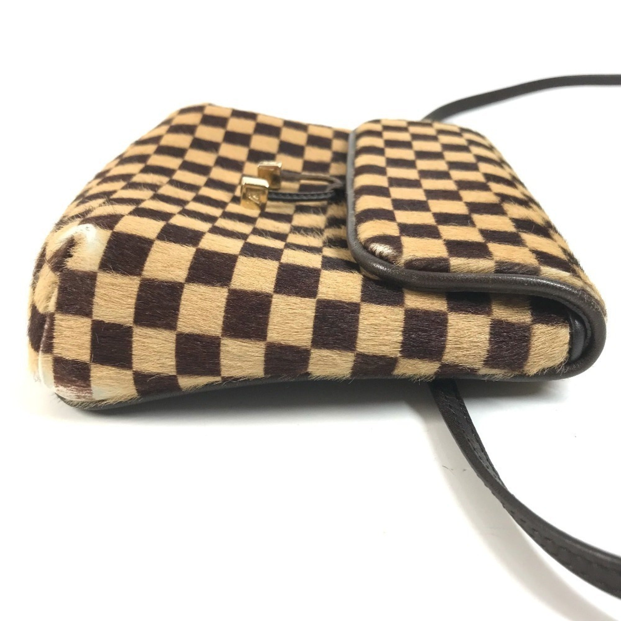 Louis Vuitton Damier Sauvage Brown Leather Shoulder Bag (Pre-Owned)