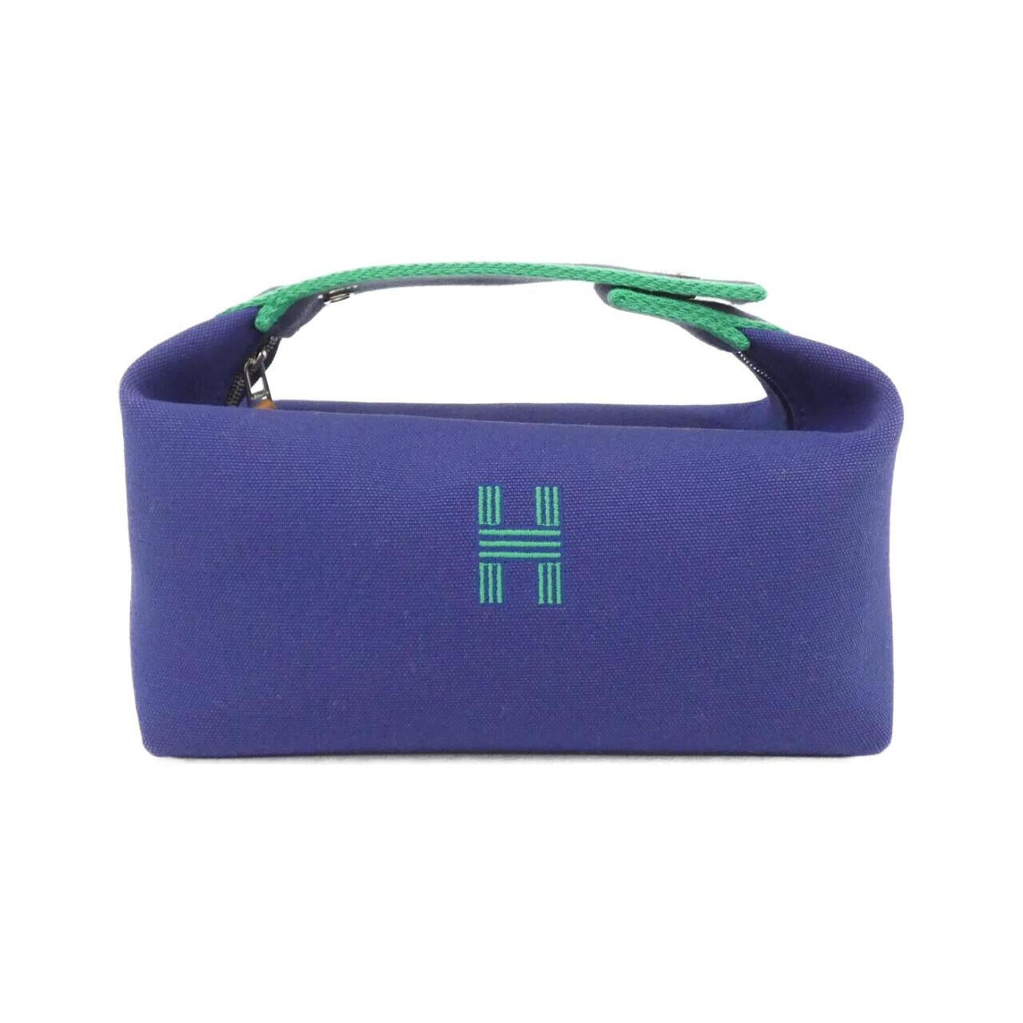 Hermes Marine Blue Canvas Handbag Pouch (Pre-Owned)