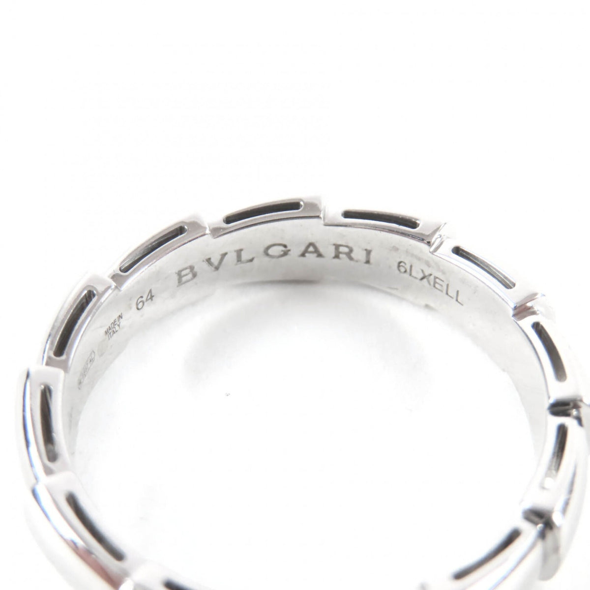 Bvlgari Silver White Gold (18K) Band Ring (Pre-Owned)