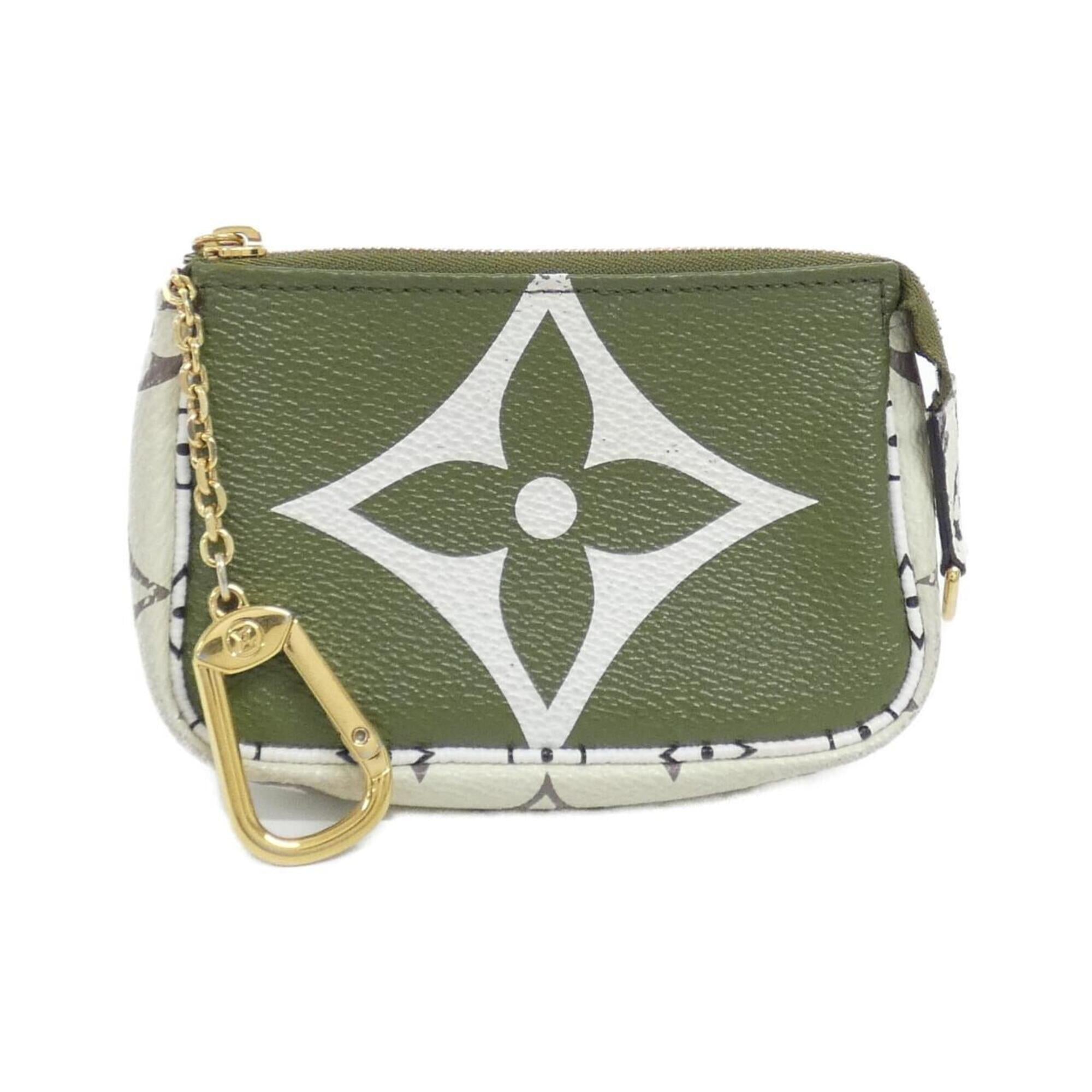 Louis Vuitton Khaki Coated Canvas Coin Purse/Coin Case (Pre-Owned)