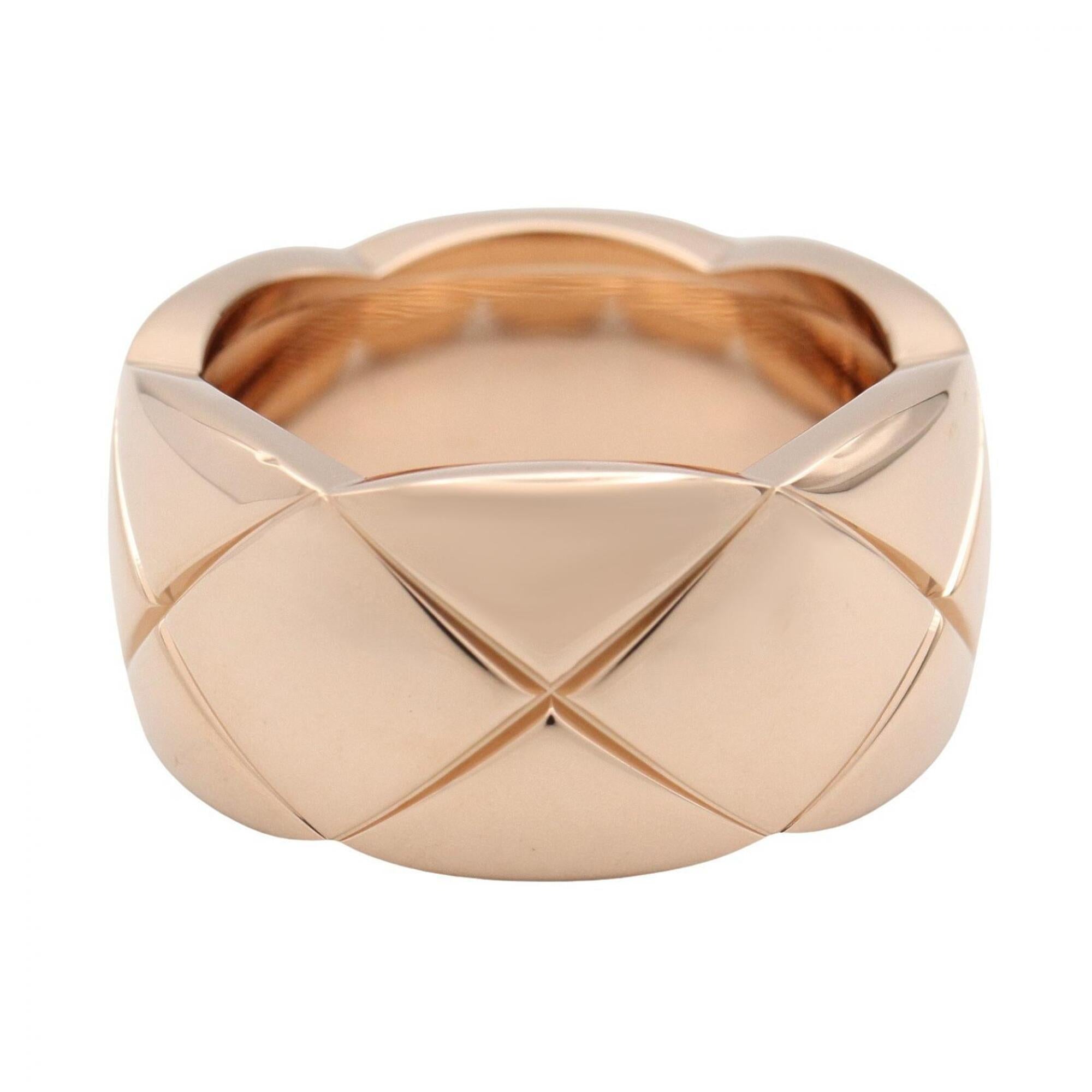 Chanel Pink Gold Pink Gold (18K) Band Ring (Pre-Owned)