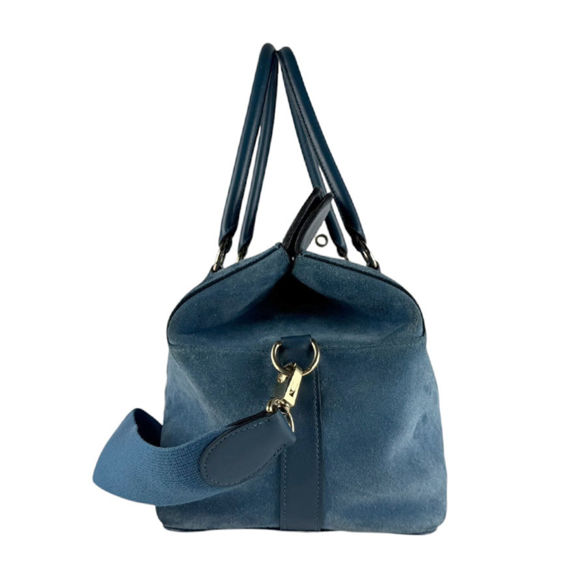 Hermes Blue Swift Leather Handbag Shoulder Bag (Pre-Owned)