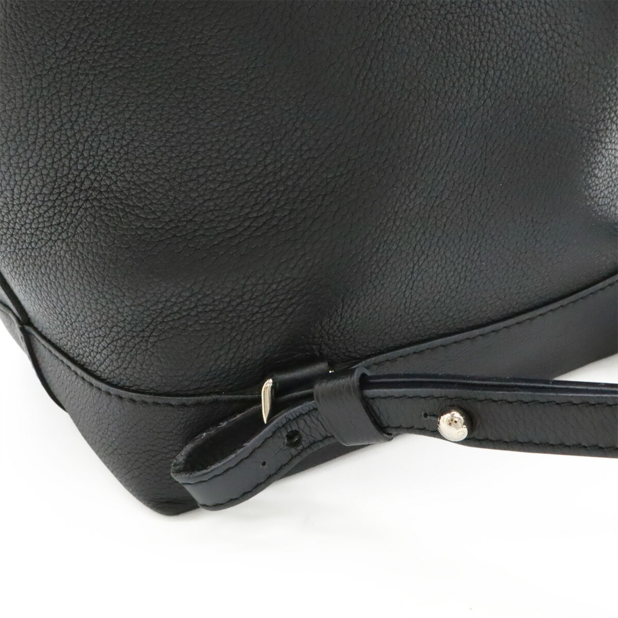 Louis Vuitton Noir Leather Backpack (Pre-Owned)
