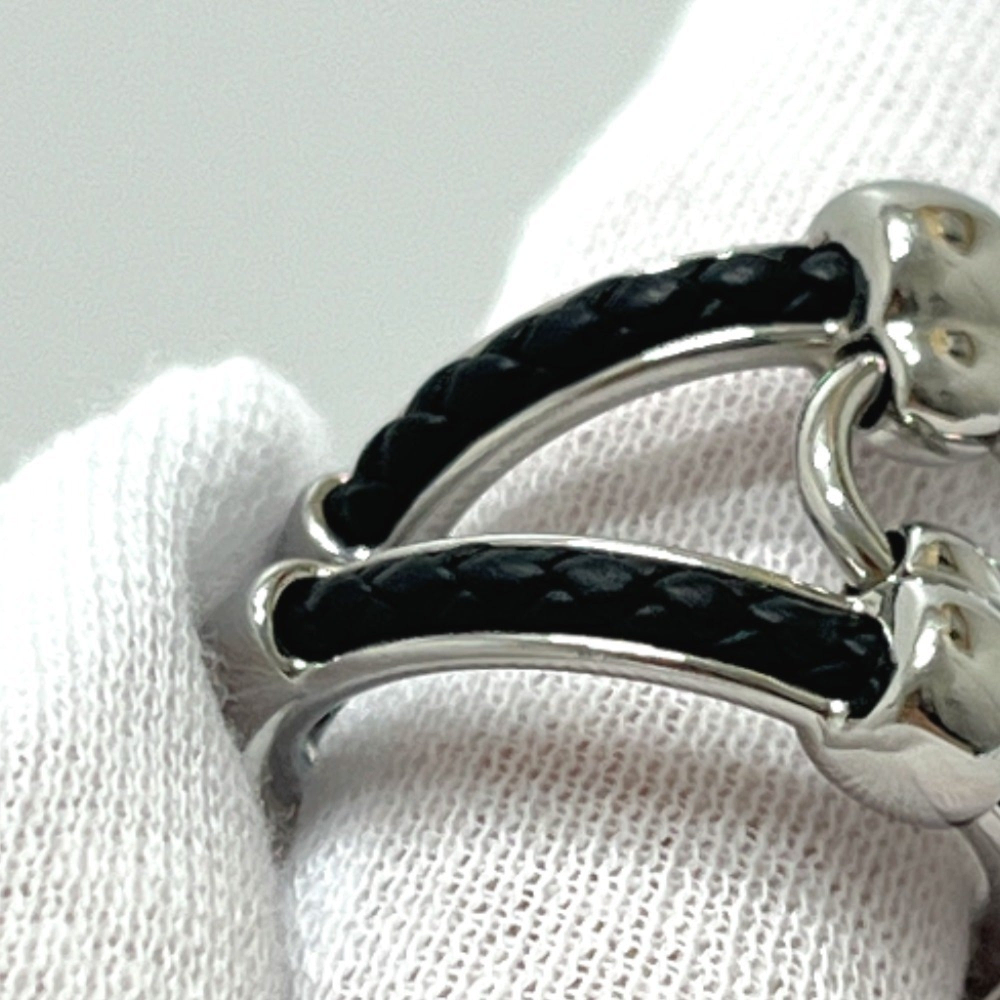 Hermes Silver Metal Band Ring (Pre-Owned)