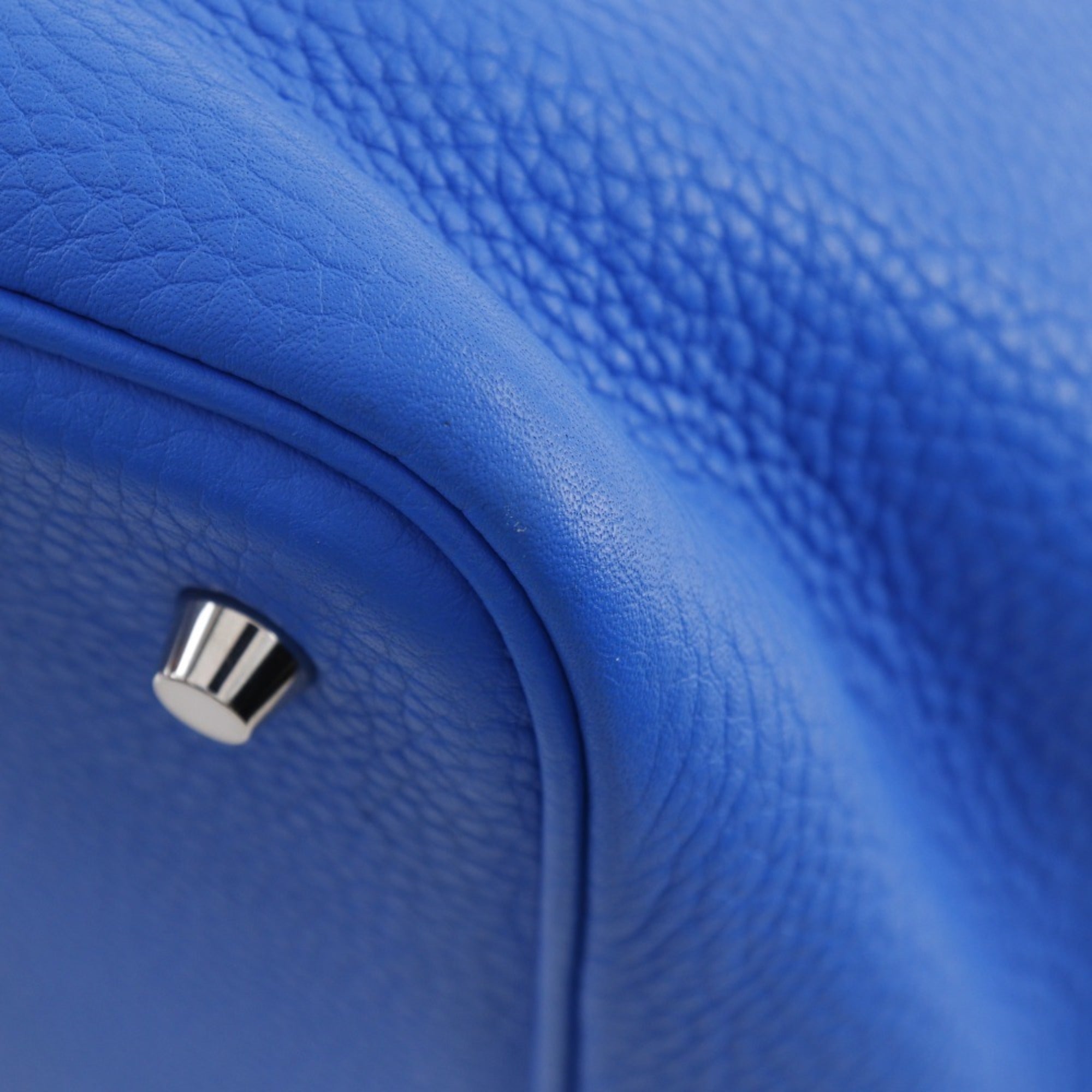 Hermes Picotin Blue Hydra Taurillon Clemence Leather Handbag (Pre-Owned)