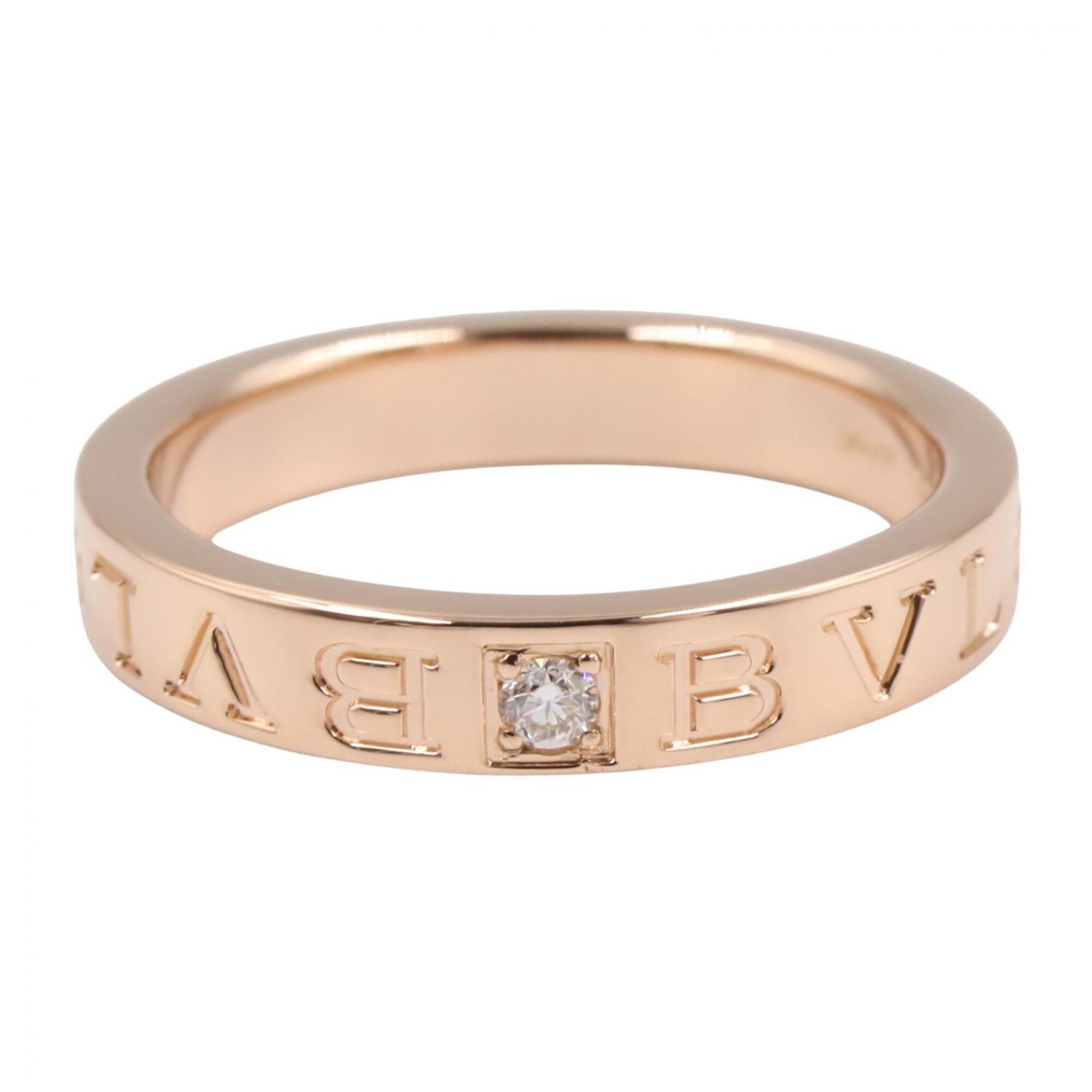 Bvlgari Gold Clear Pink Gold (18K) Band Ring (Pre-Owned)