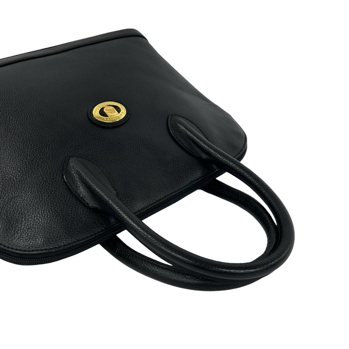 Burberry Black Leather Handbag Shoulder Bag (Pre-Owned)