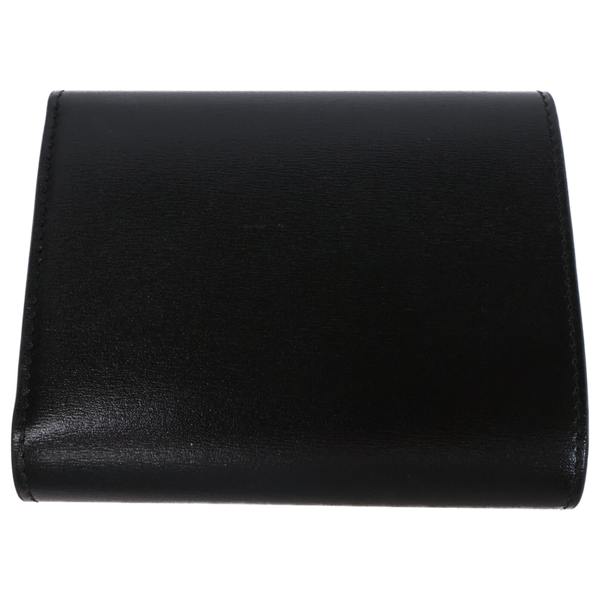 Celine Silver Black Leather Wallet (Tri-Fold) (Pre-Owned)