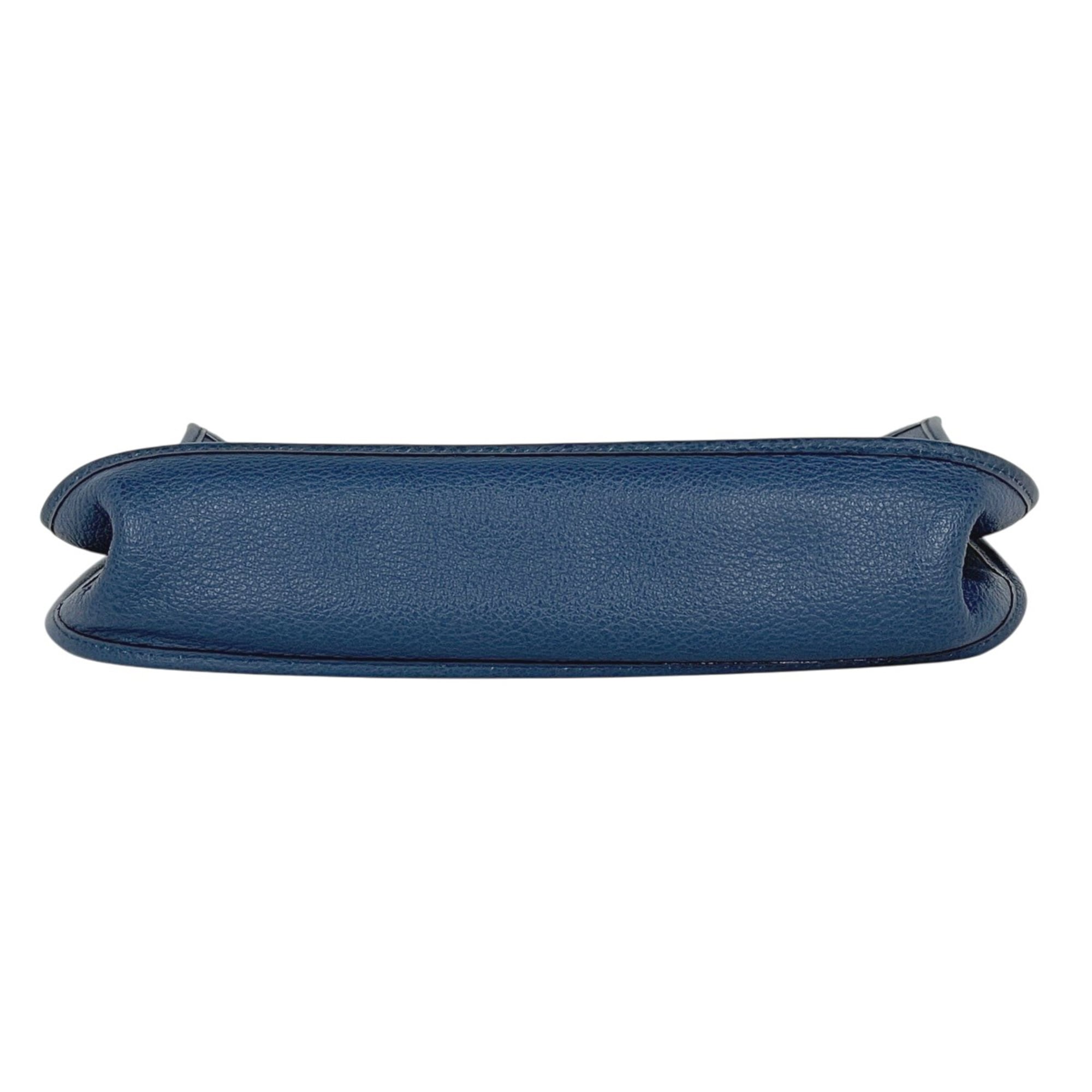 Hermes Evelyne Blue Leather Shoulder Bag (Pre-Owned)