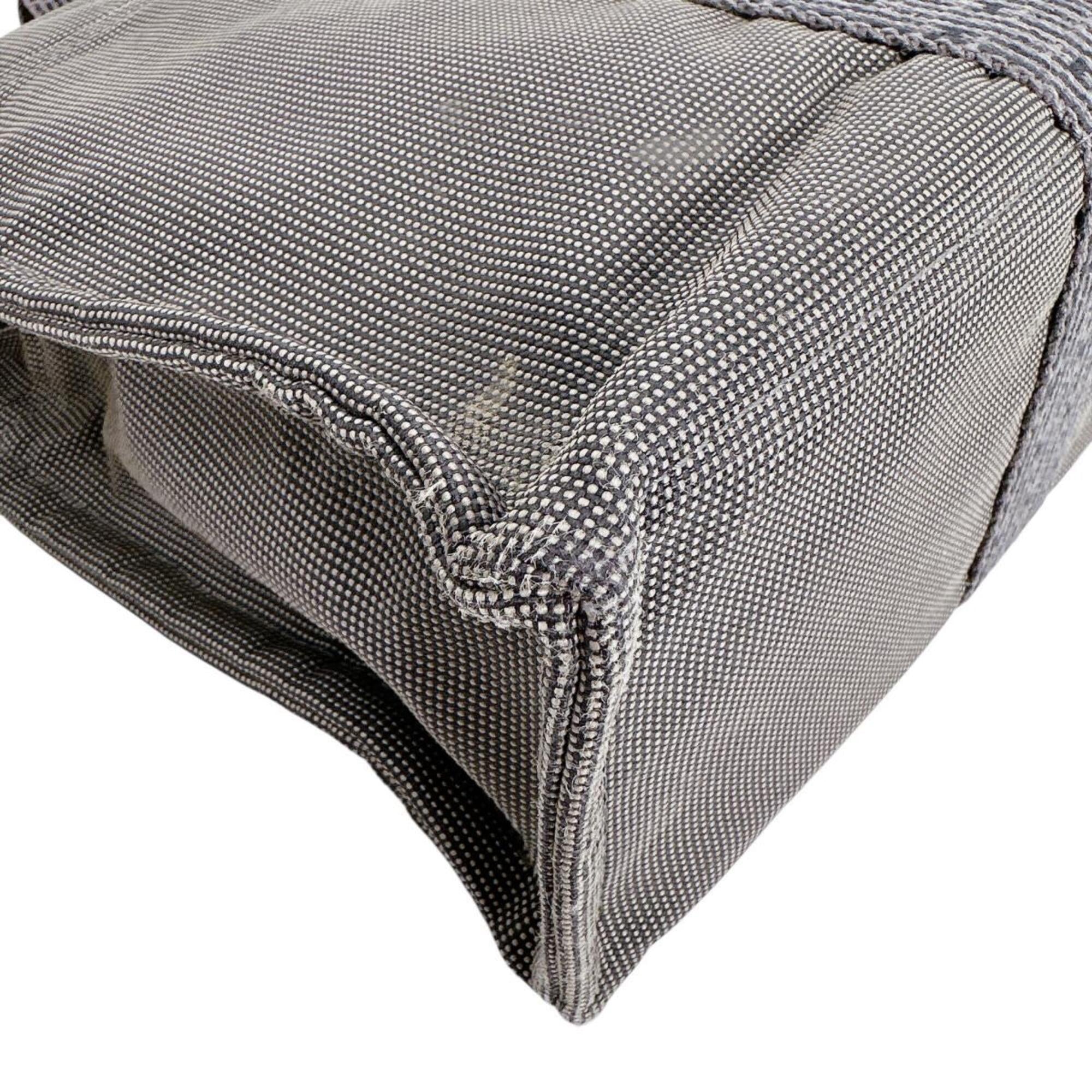Hermes Her Line Gray Nylon Polyester Handbag Tote Bag (Pre-Owned)