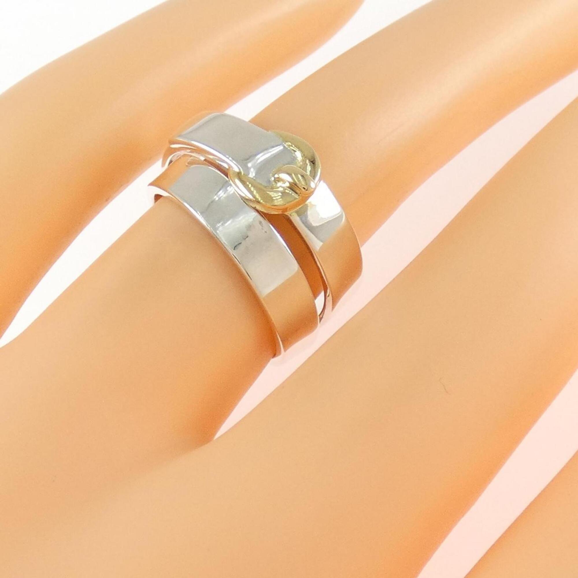 Hermes Yellow Gold (18K) Silver 925 Band Ring (Pre-Owned)