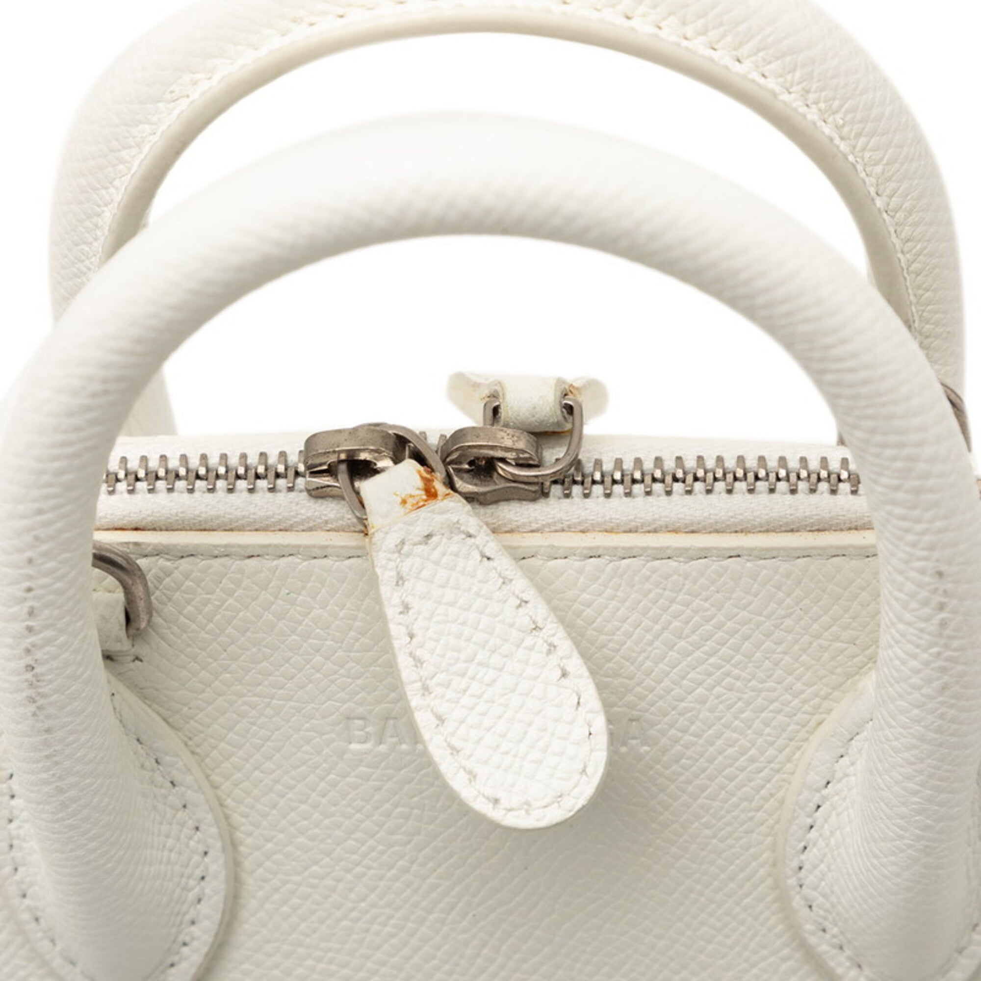 Balenciaga White Leather Handbag Shoulder Bag (Pre-Owned)