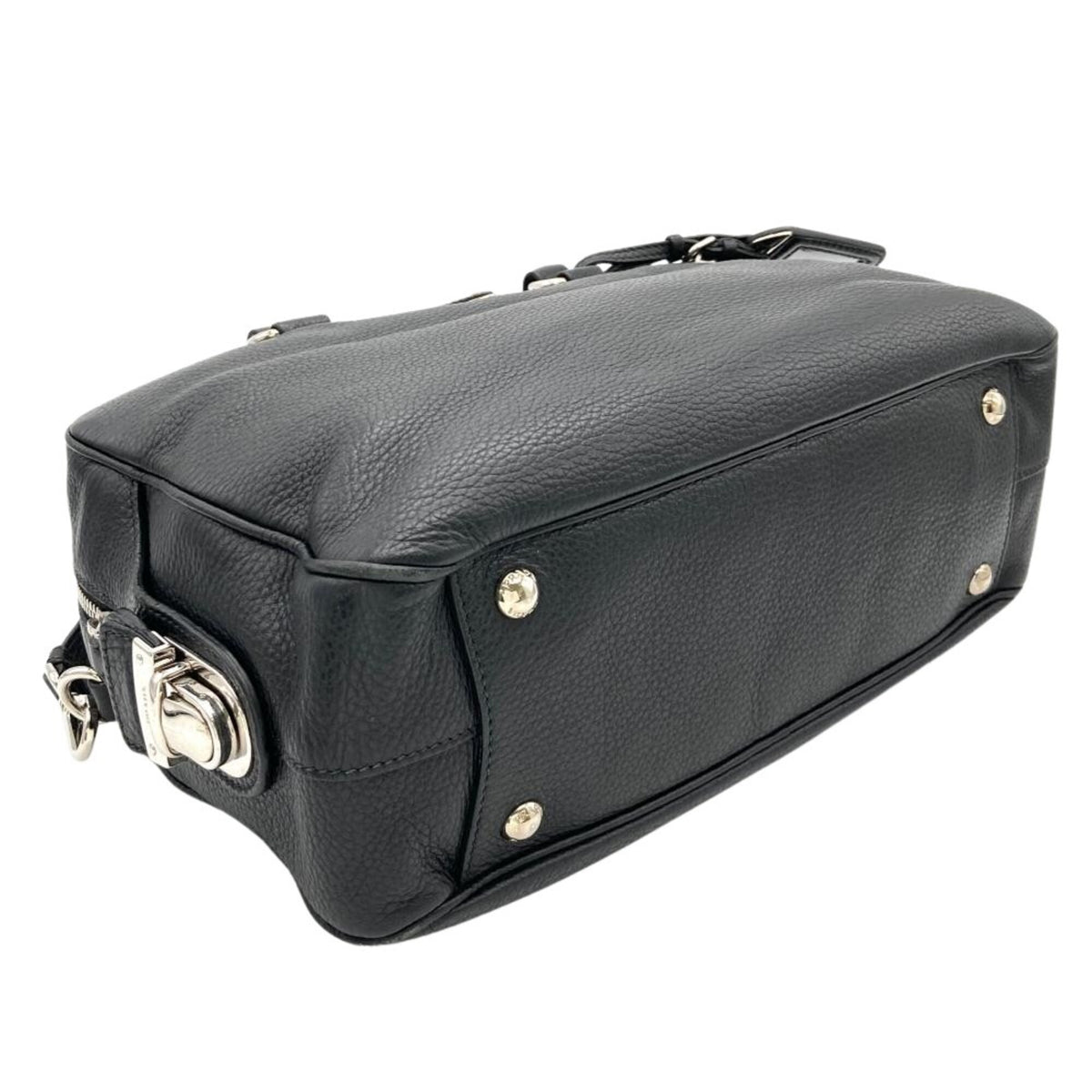 Prada Black Leather Handbag Shoulder Bag (Pre-Owned)
