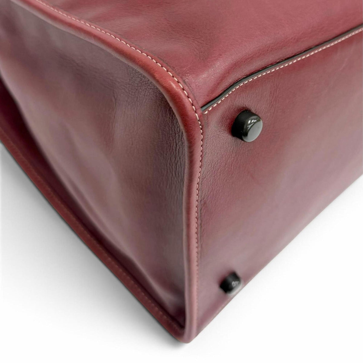 Coach Wine Leather Shoulder Bag (Pre-Owned)