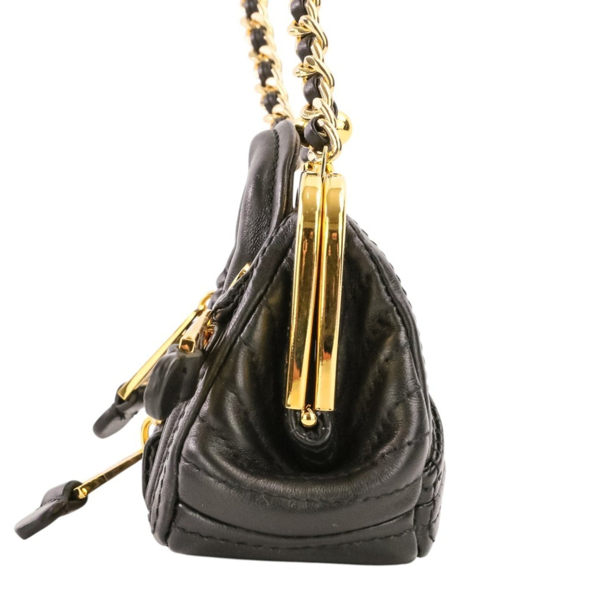Moschino Black Leather Shoulder Bag (Pre-Owned)