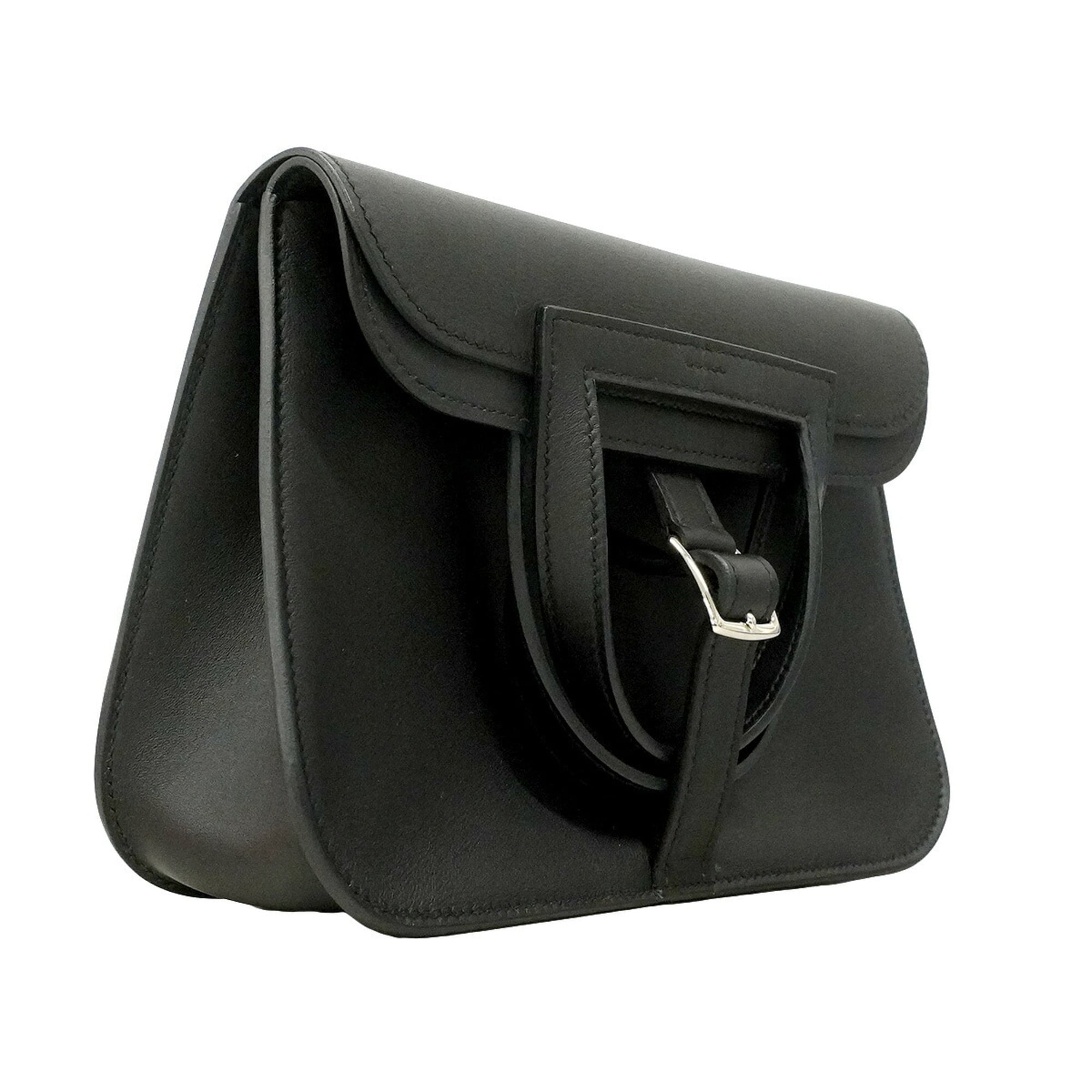 Hermes Black Swift Leather Handbag (Pre-Owned)