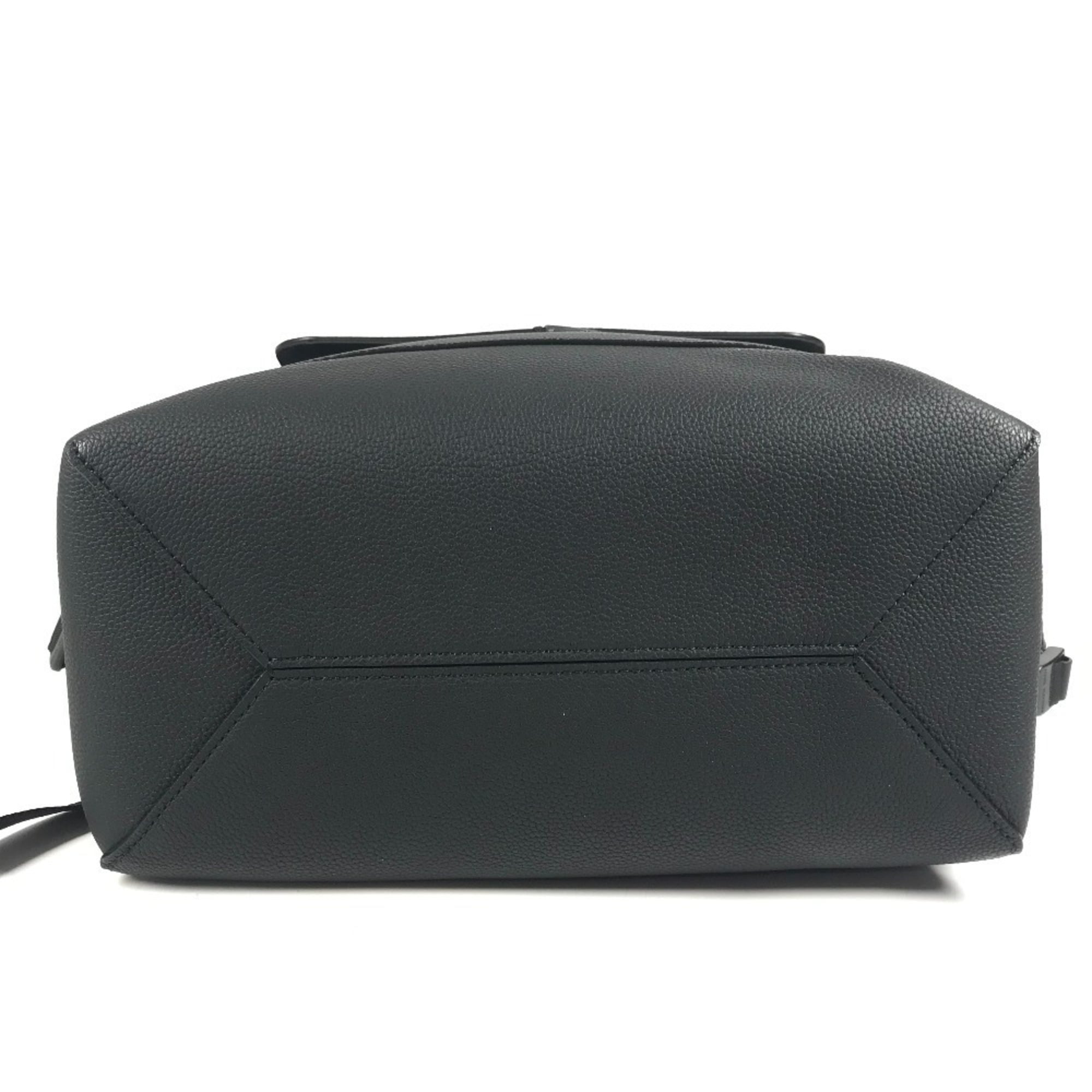 Louis Vuitton Black Noir Leather Backpack (Pre-Owned)