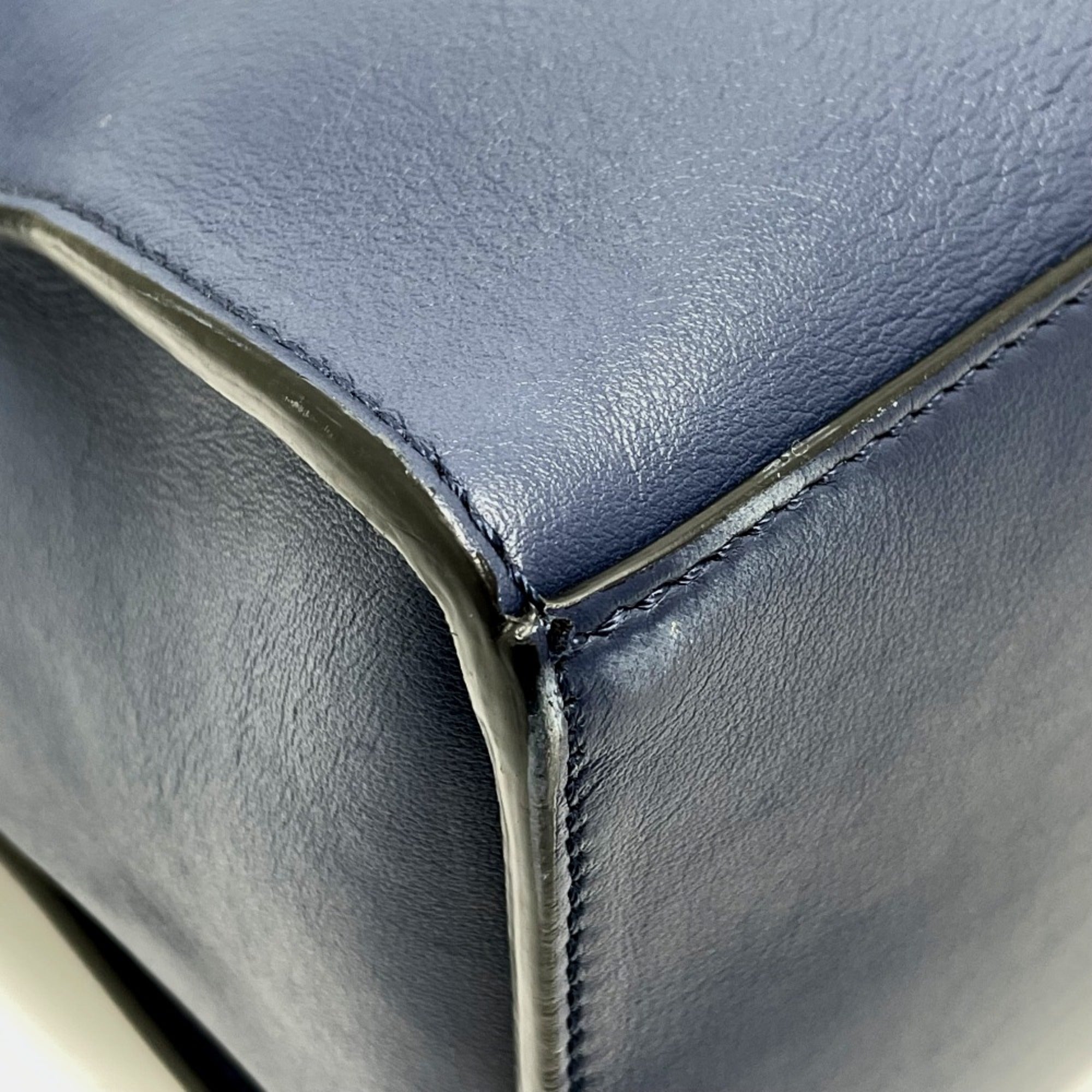 Fendi Navy Leather Briefcase (Pre-Owned)
