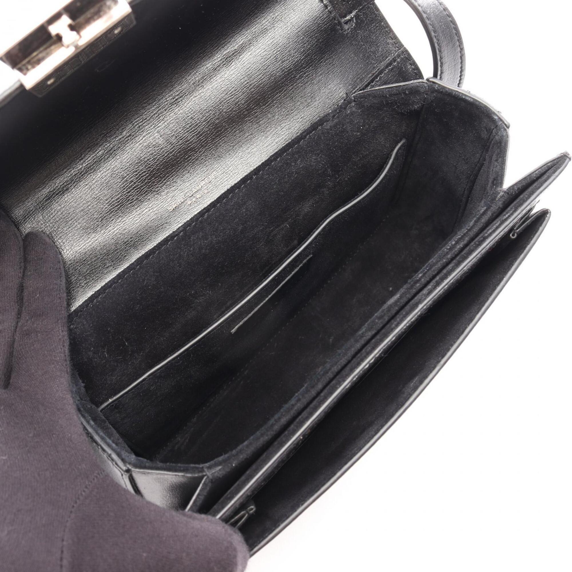 Saint Laurent Black Leather Handbag Shoulder Bag (Pre-Owned)