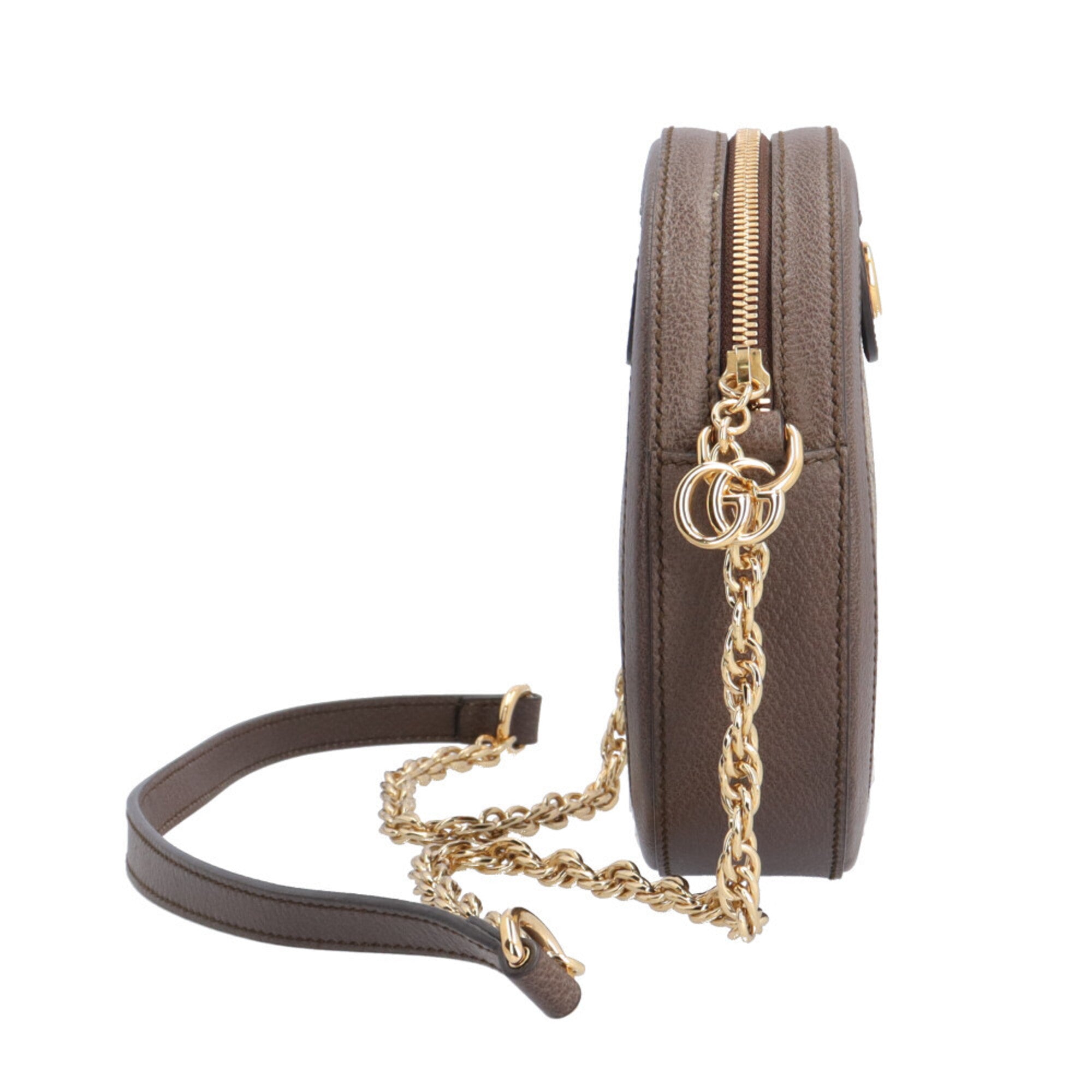 Gucci Beige Brown Gg Supreme Leather Shoulder Bag (Pre-Owned)