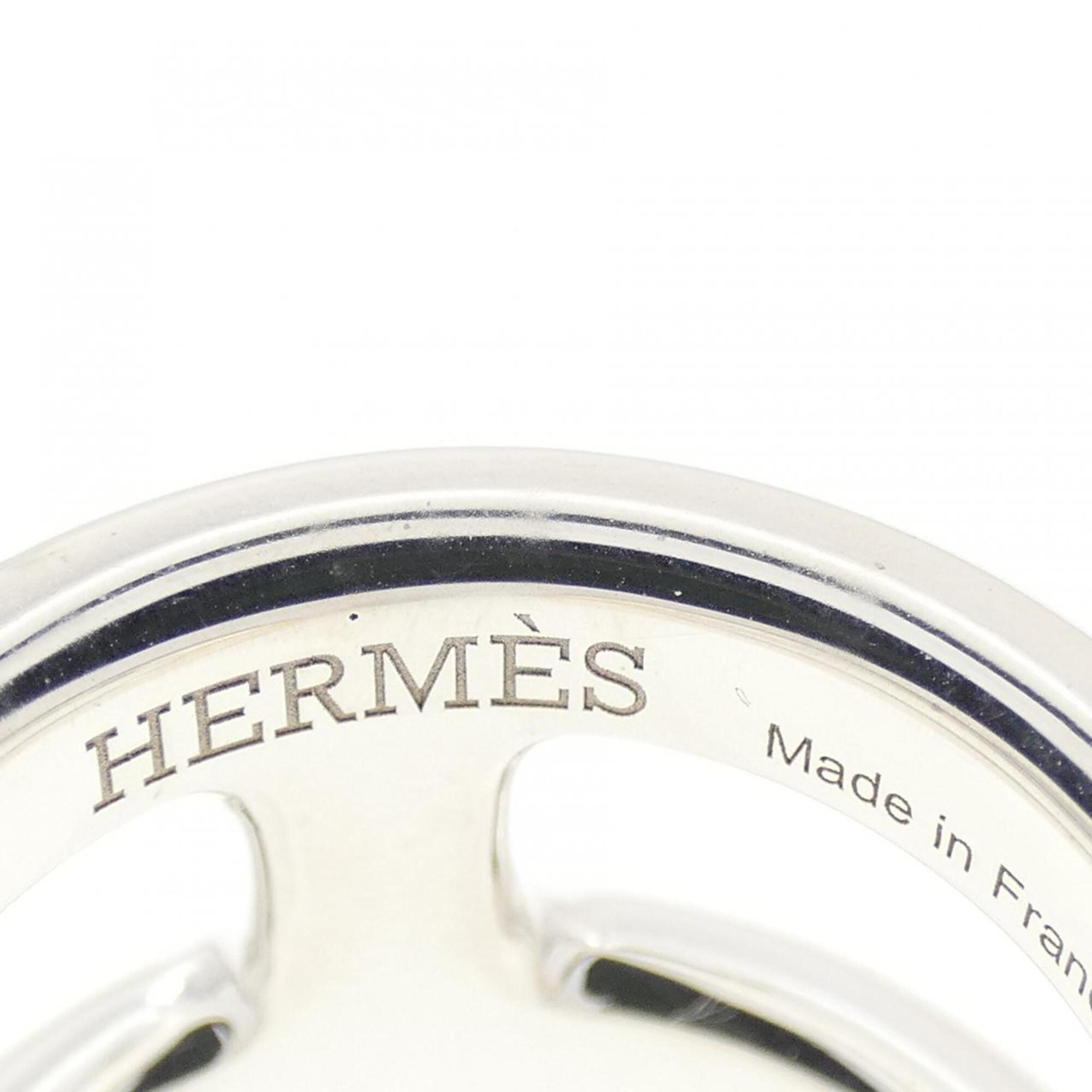 Hermes Silver Silver 925 Band Ring (Pre-Owned)