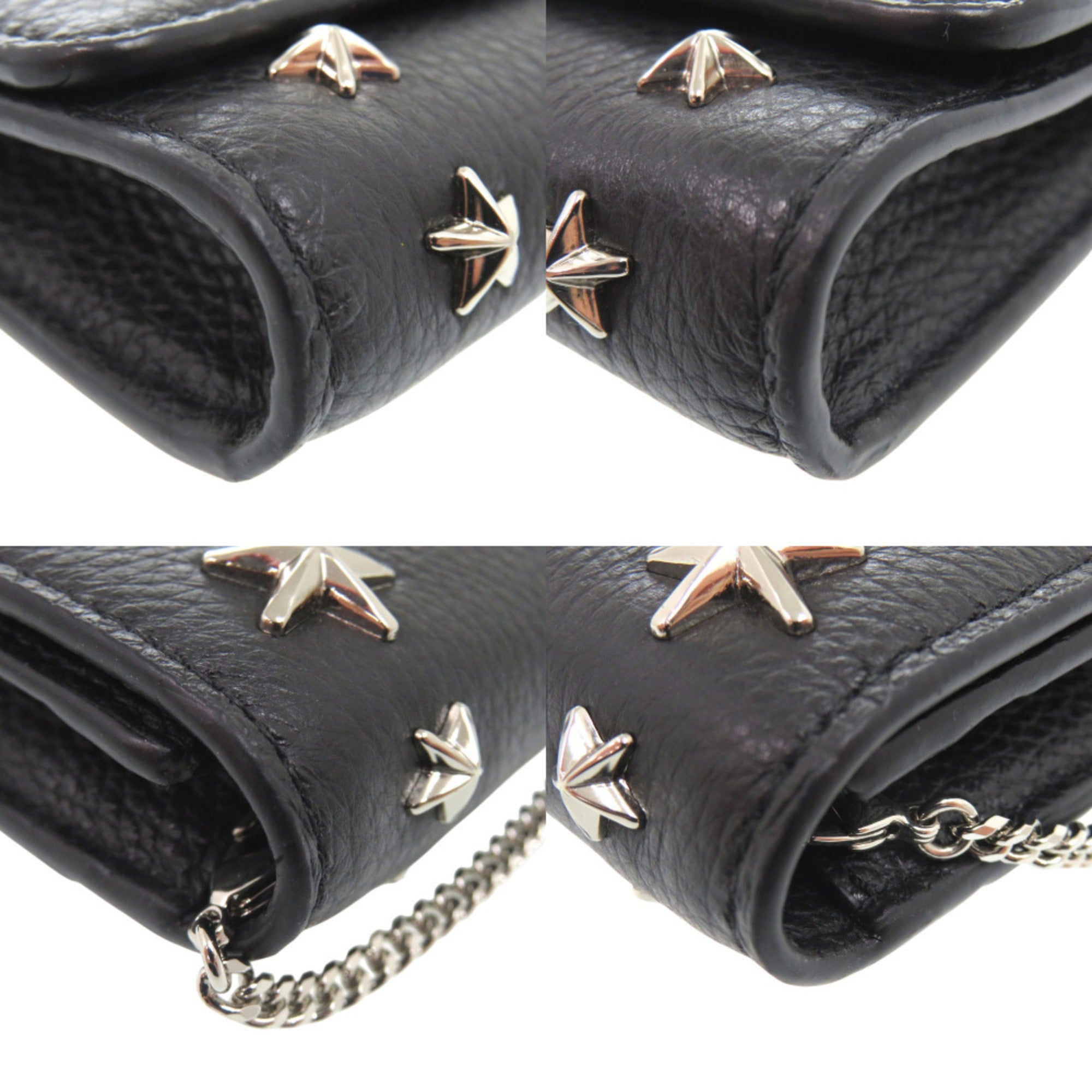 Jimmy Choo Black Leather Clutch Bag (Pre-Owned)