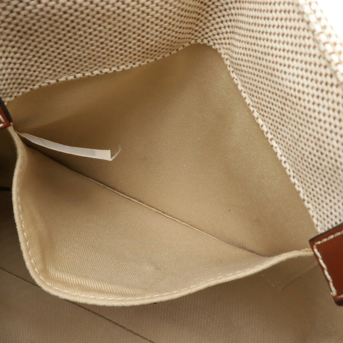 Chloé Beige Brown Canvas Leather Handbag Shoulder Bag Tote Bag (Pre-Owned)